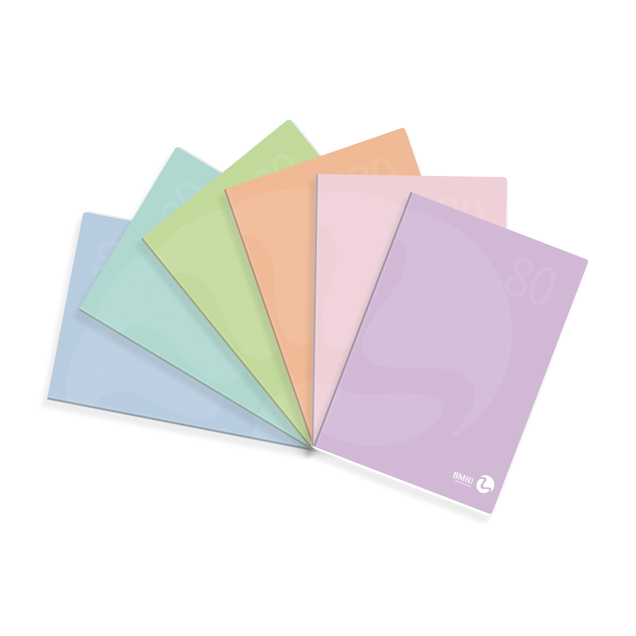 A4 maxi notebooks COLOR 80 pastel - 10 assorted pieces