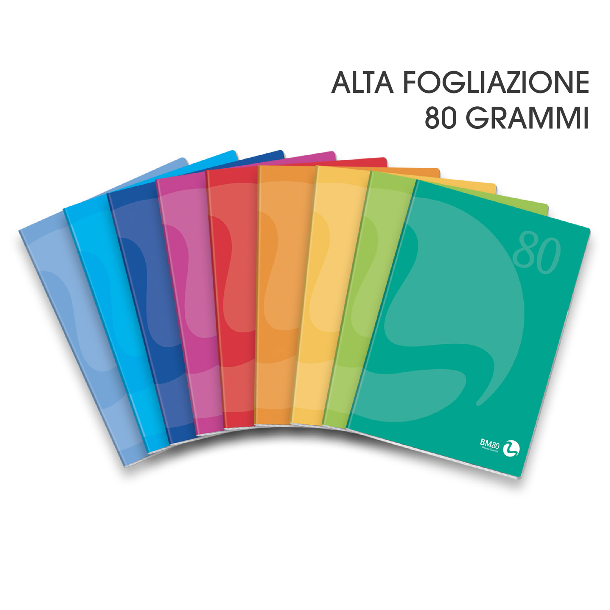 A4 maxi notebooks COLOR 80 high pagination 30 sheets - 10 assorted pieces