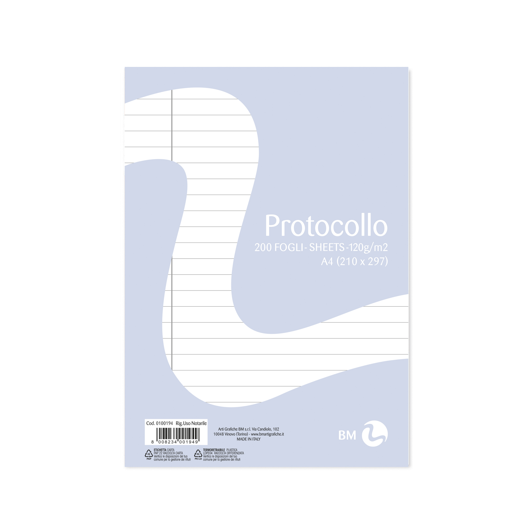 A4 foolscap for notary use 200 sheets - 1 piece