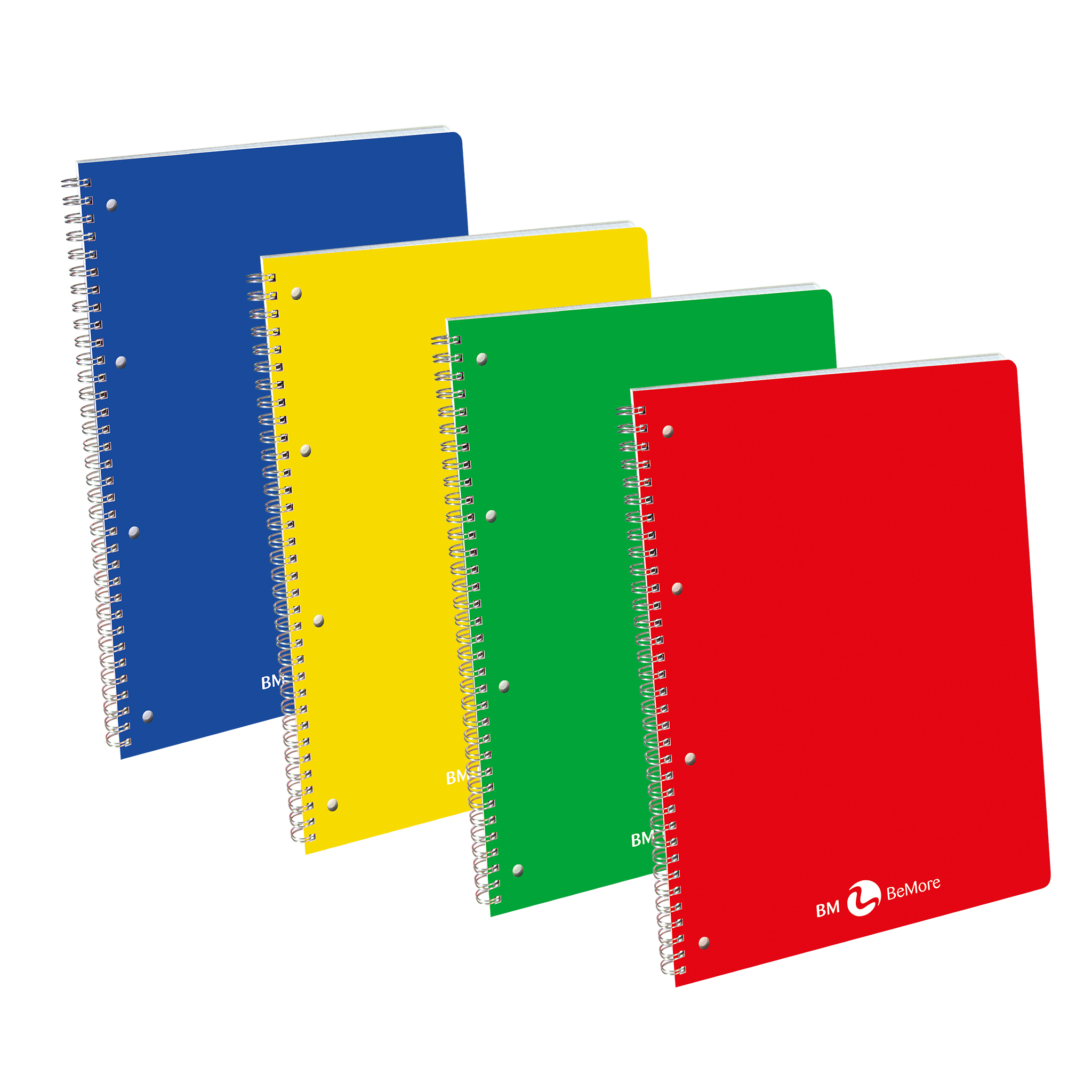 Quaderni spiralati A4 PPL con fori + microperforazione - 5 pezzi assortiti