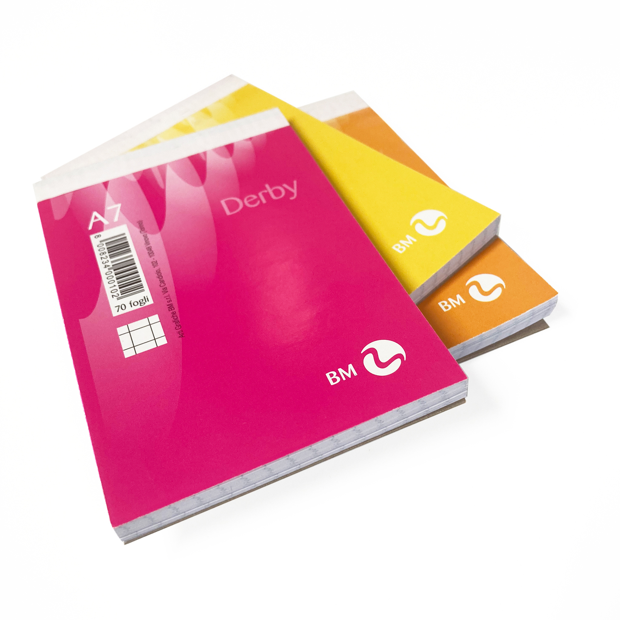 Blocchi notes Derby A7 - 10 pezzi assortiti