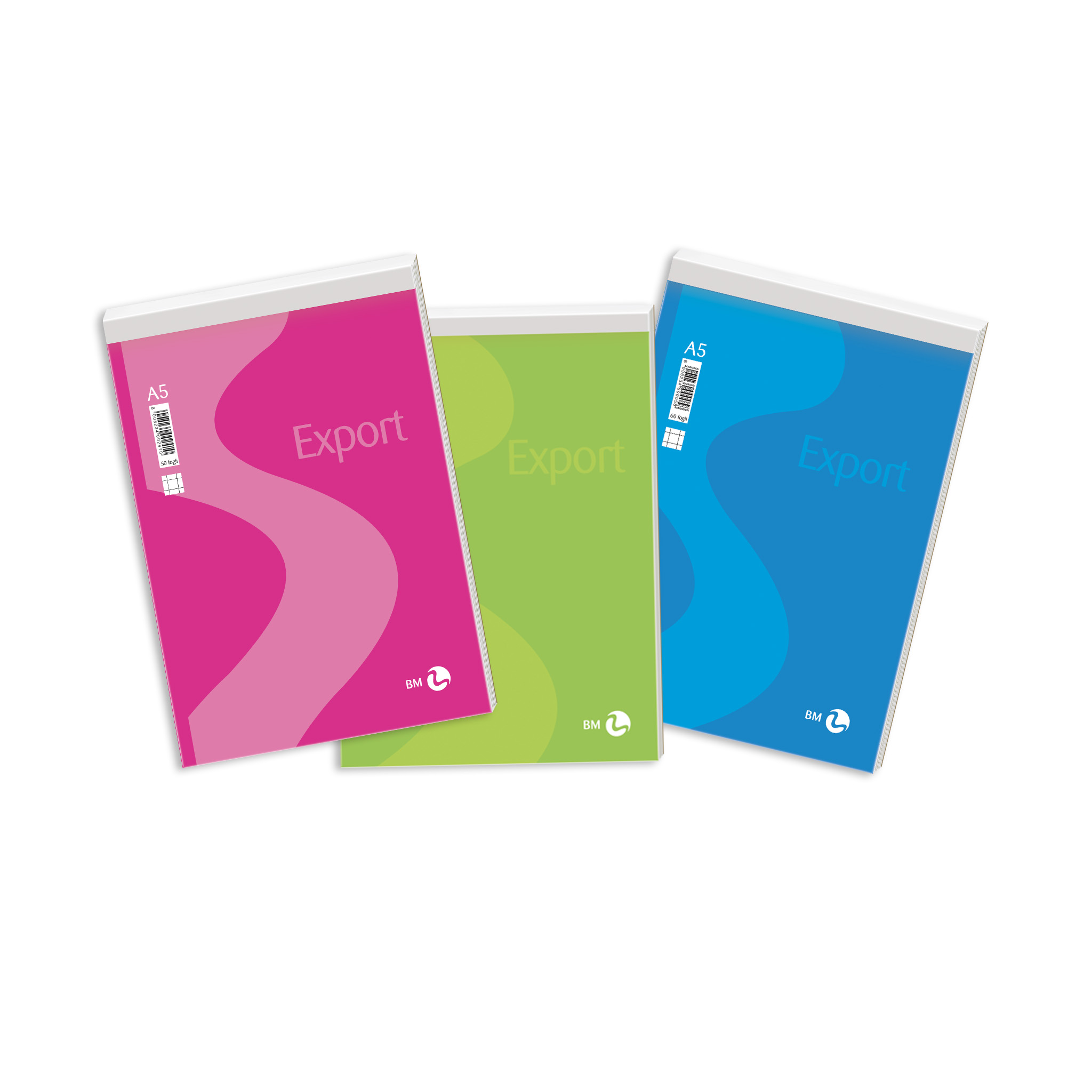 A5 notepads Export - 10 assorted pieces