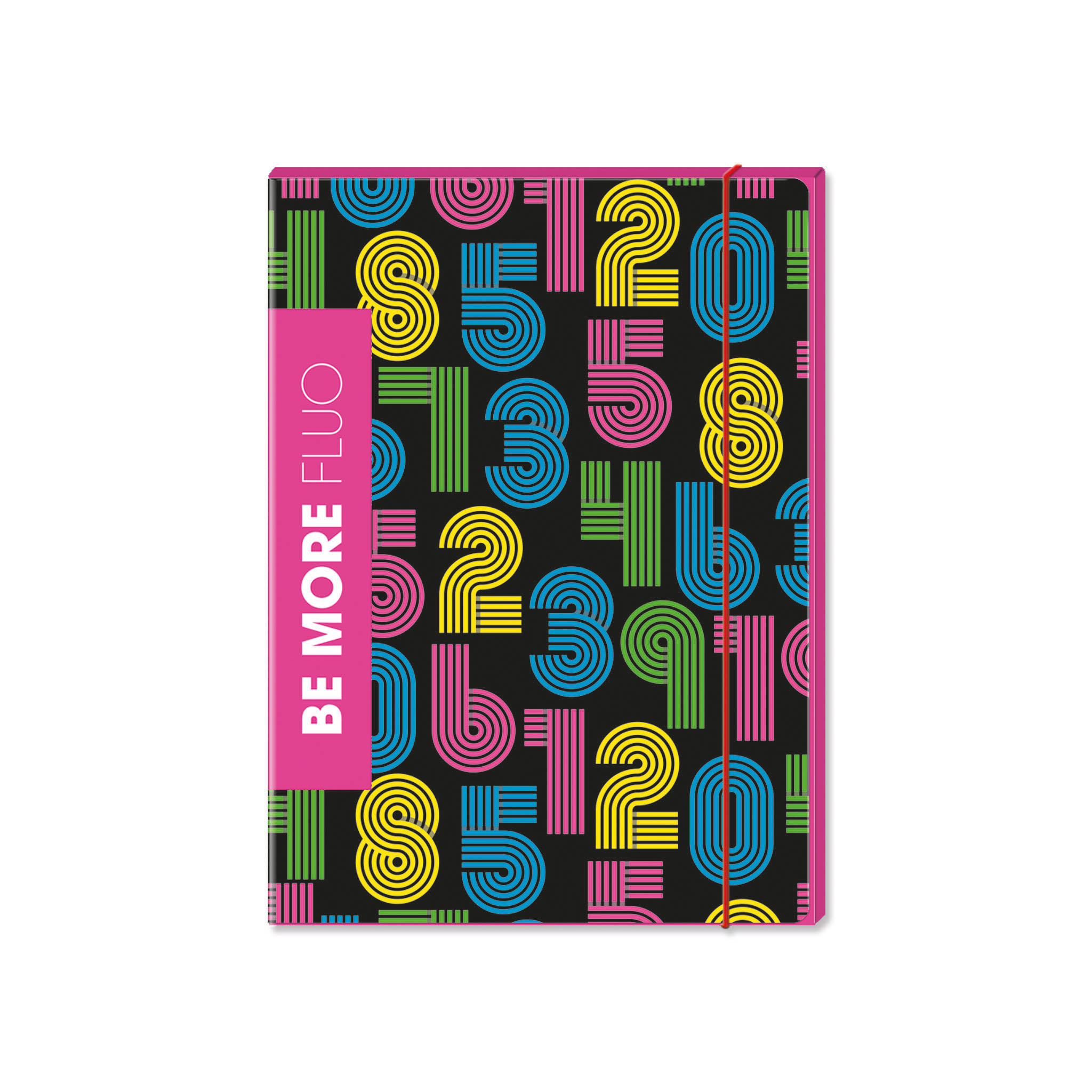 Cartelline 3 lembi dorso 1cm con elastico BE MORE FLUO 6 pezzi assortiti outlet