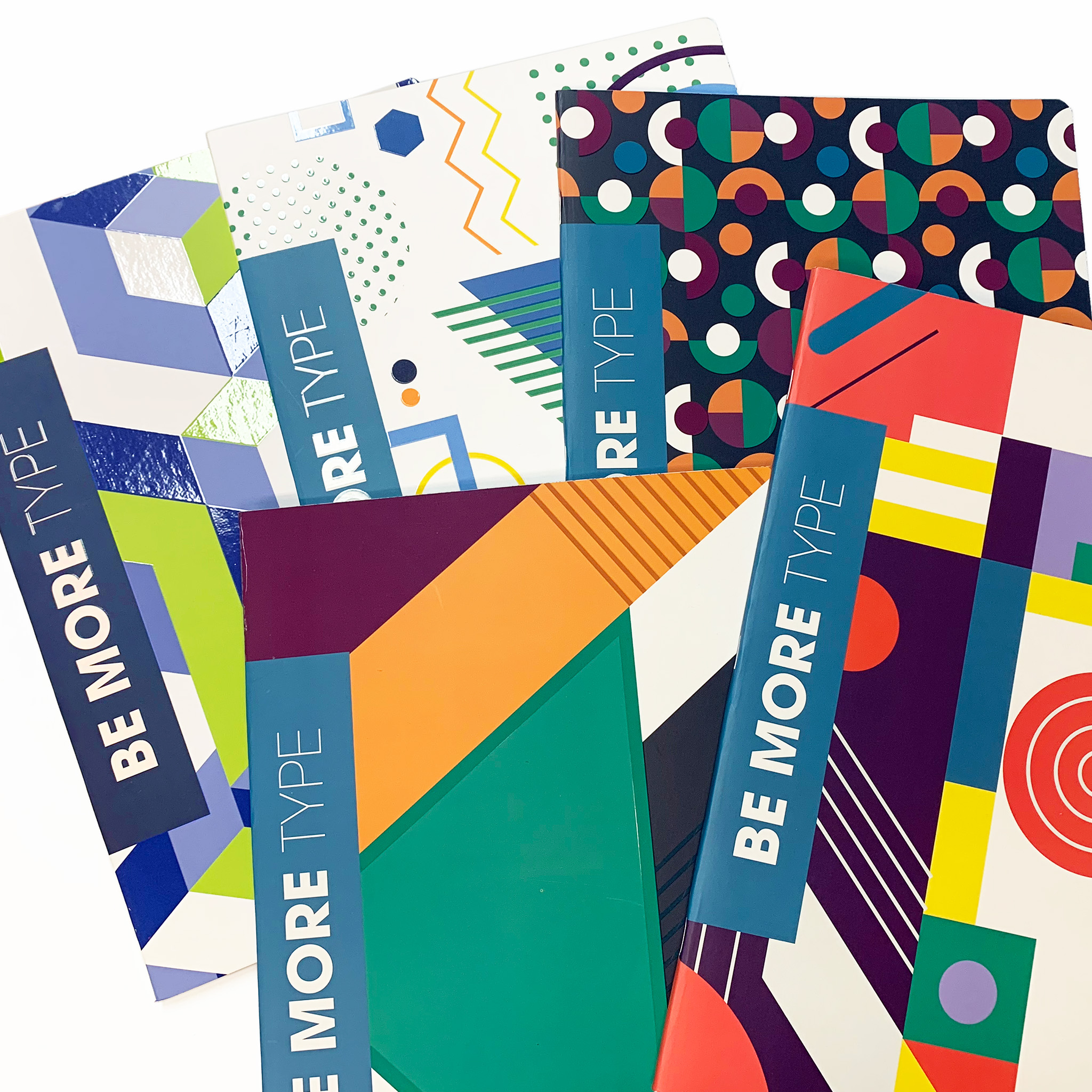 A4 maxi notebooks BE MORE TYPE - 10 assorted pieces