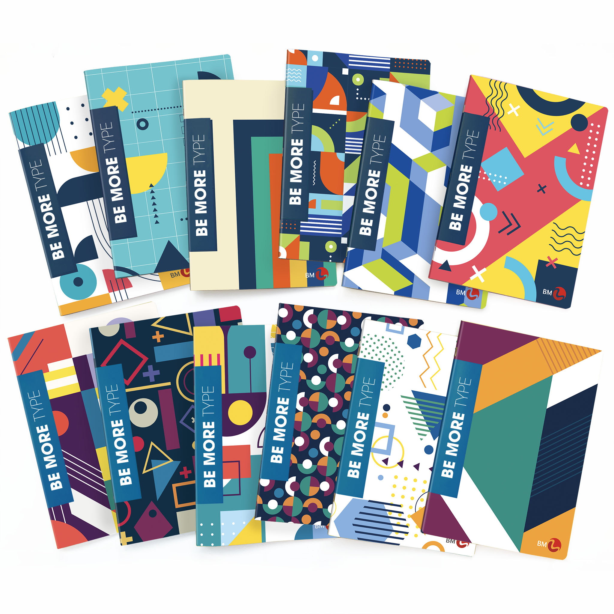A4 maxi notebooks BE MORE TYPE - 10 assorted pieces