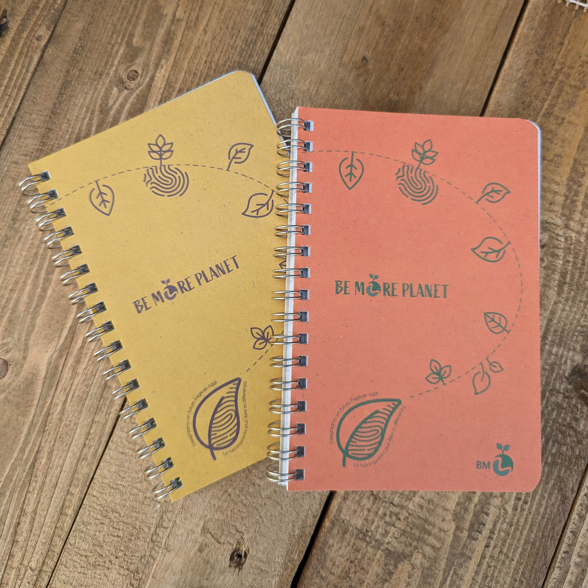 A6 spiral-bound eco-friendly BE MORE PLANET - 5 assorted pieces