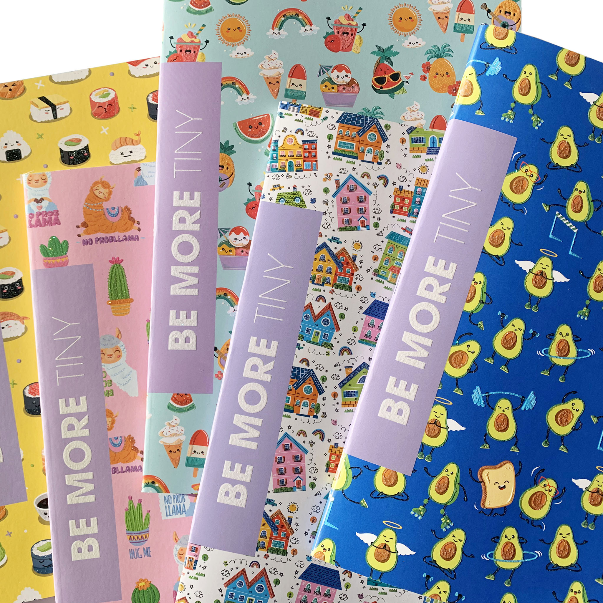 A4 maxi notebooks BE MORE TINY - 10 assorted pieces