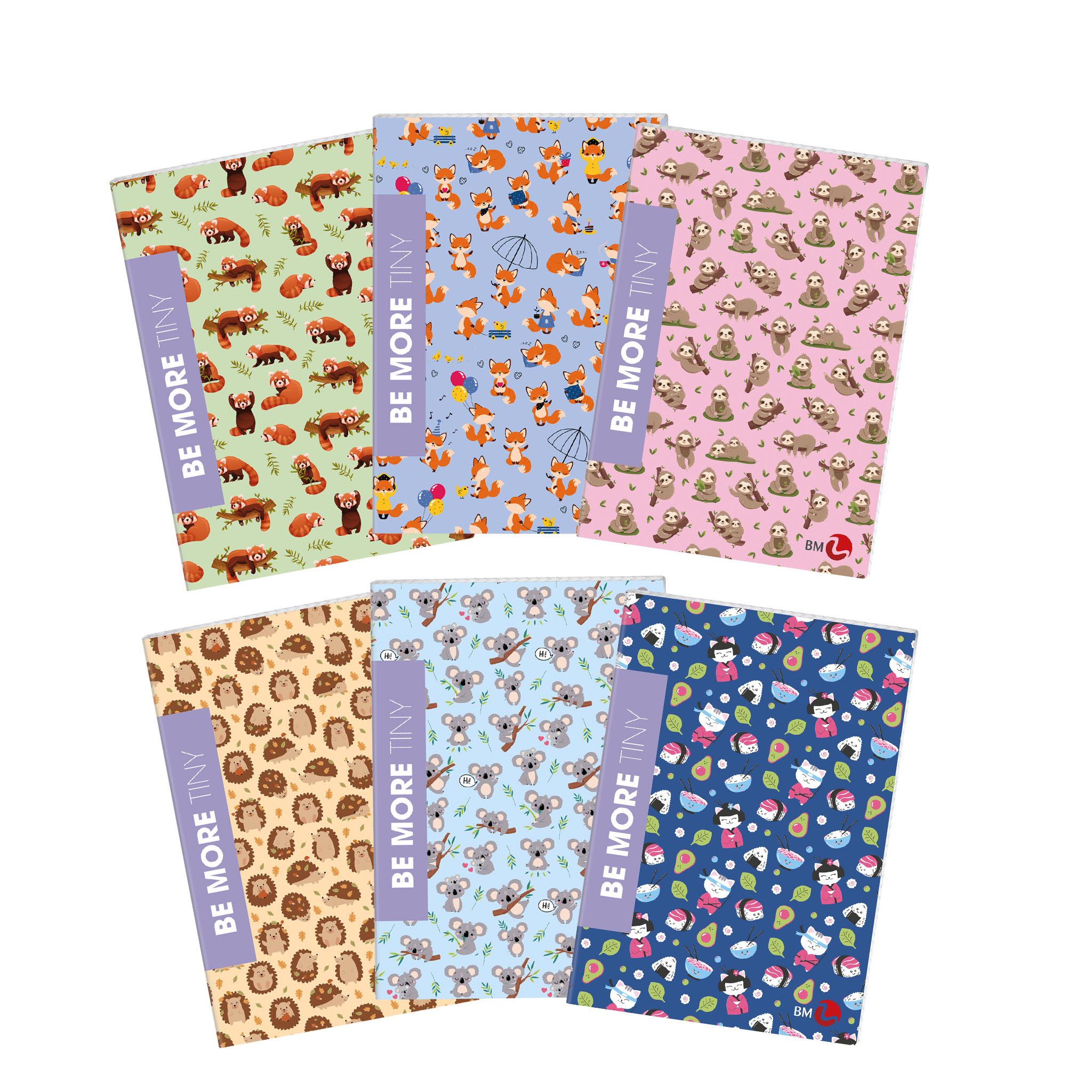 Maxi quaderni A4 BE MORE TINY - 10 pezzi assortiti outlet