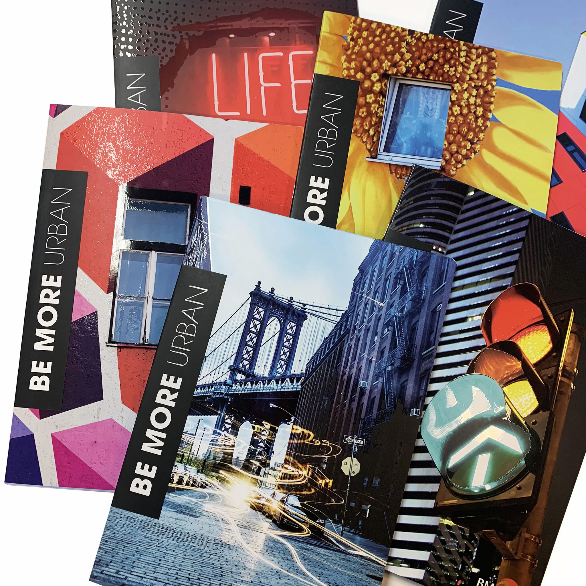 A4 maxi notebooks BE MORE URBAN - 10 assorted pieces