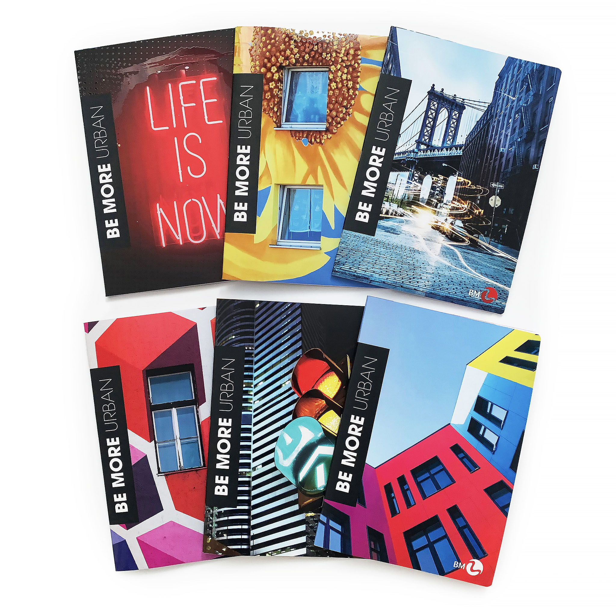 A4 maxi notebooks BE MORE URBAN - 10 assorted pieces
