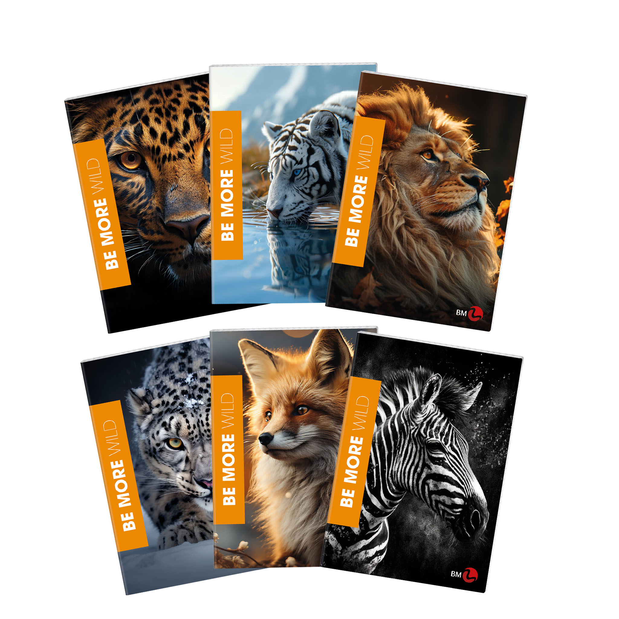 Maxi quaderni A4 BE MORE WILD - 10 pezzi assortiti outlet