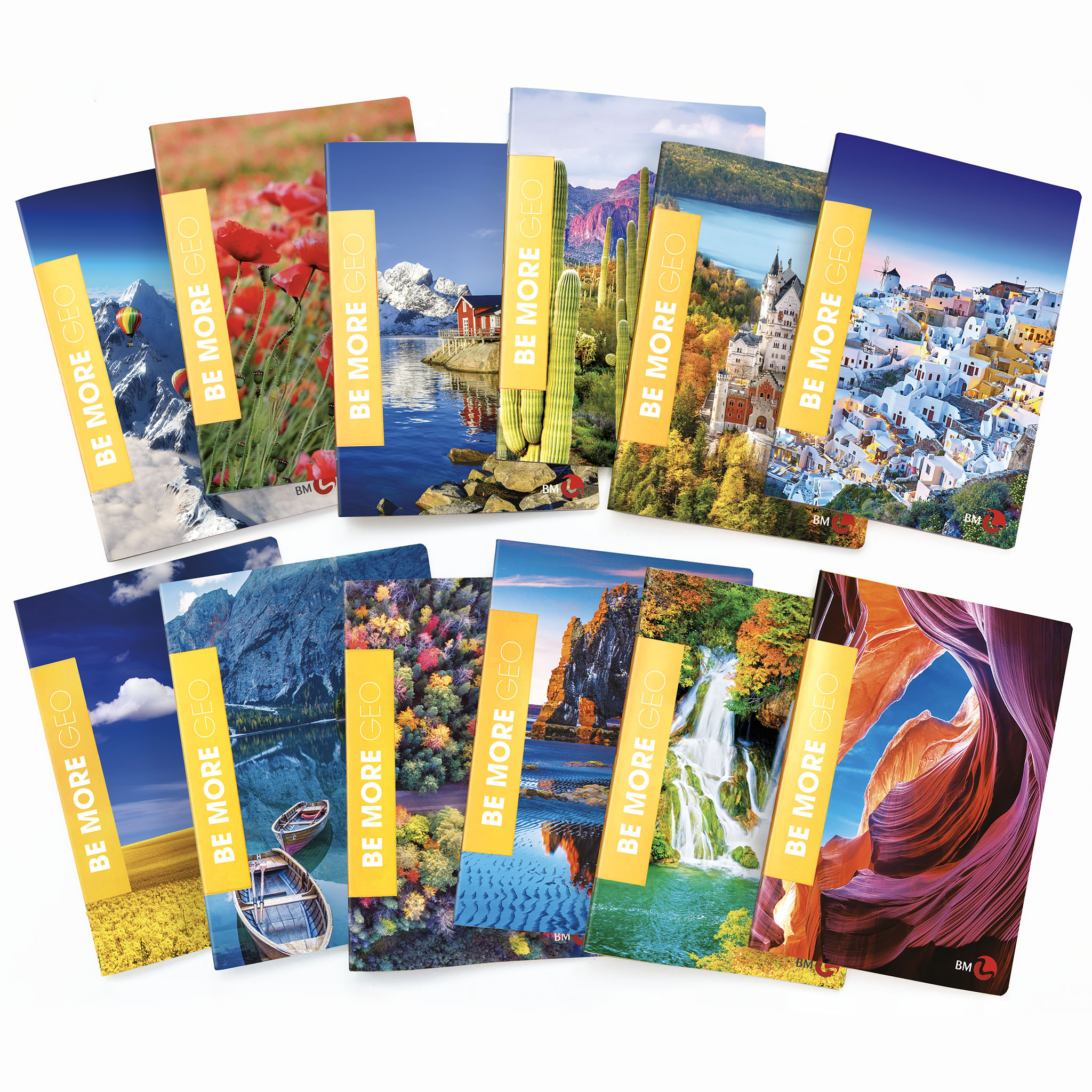 A4 maxi notebooks BE MORE GEO - 10 assorted pieces