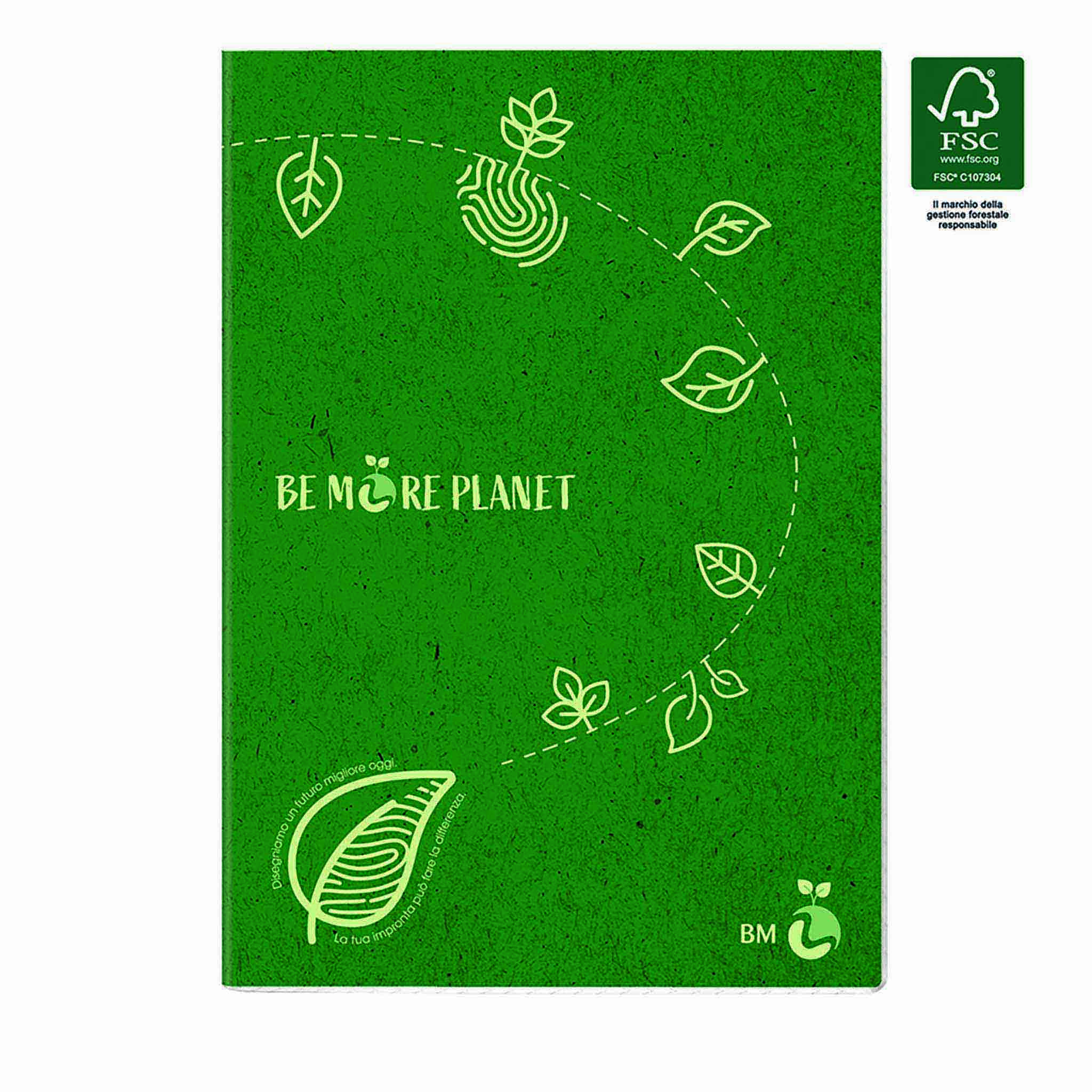 Maxi quaderni A4 ecologici BE MORE PLANET - 10 pezzi assortiti