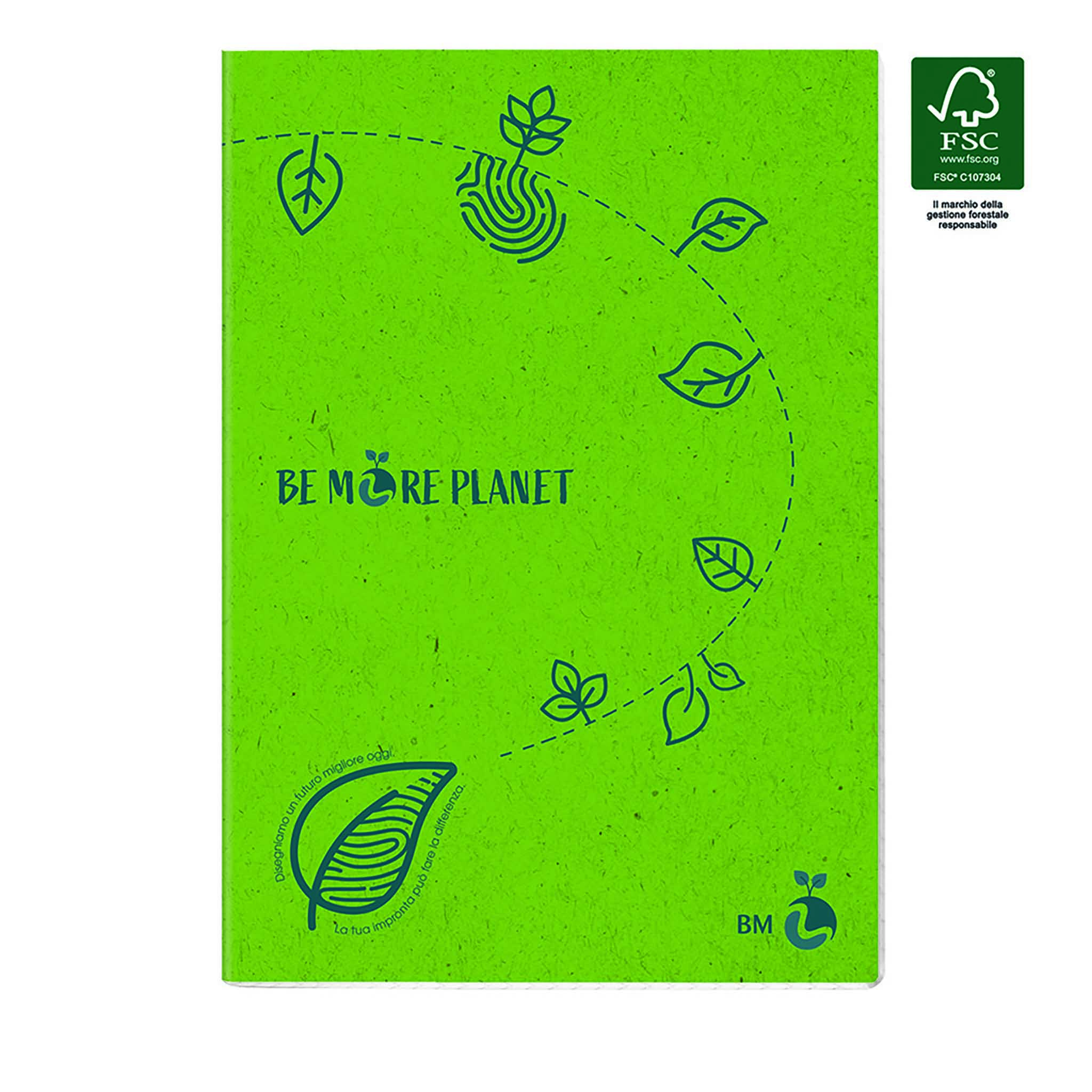 Maxi quaderni A4 ecologici BE MORE PLANET - 10 pezzi assortiti