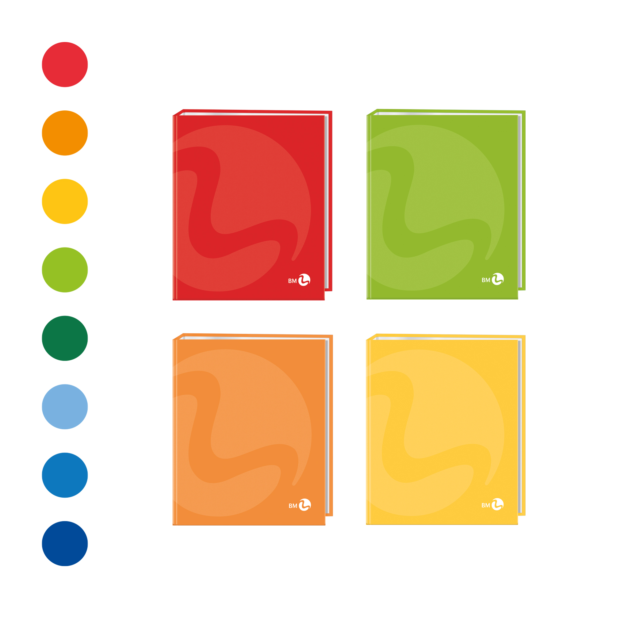 A5 colour ring binders - 5 assorted pieces