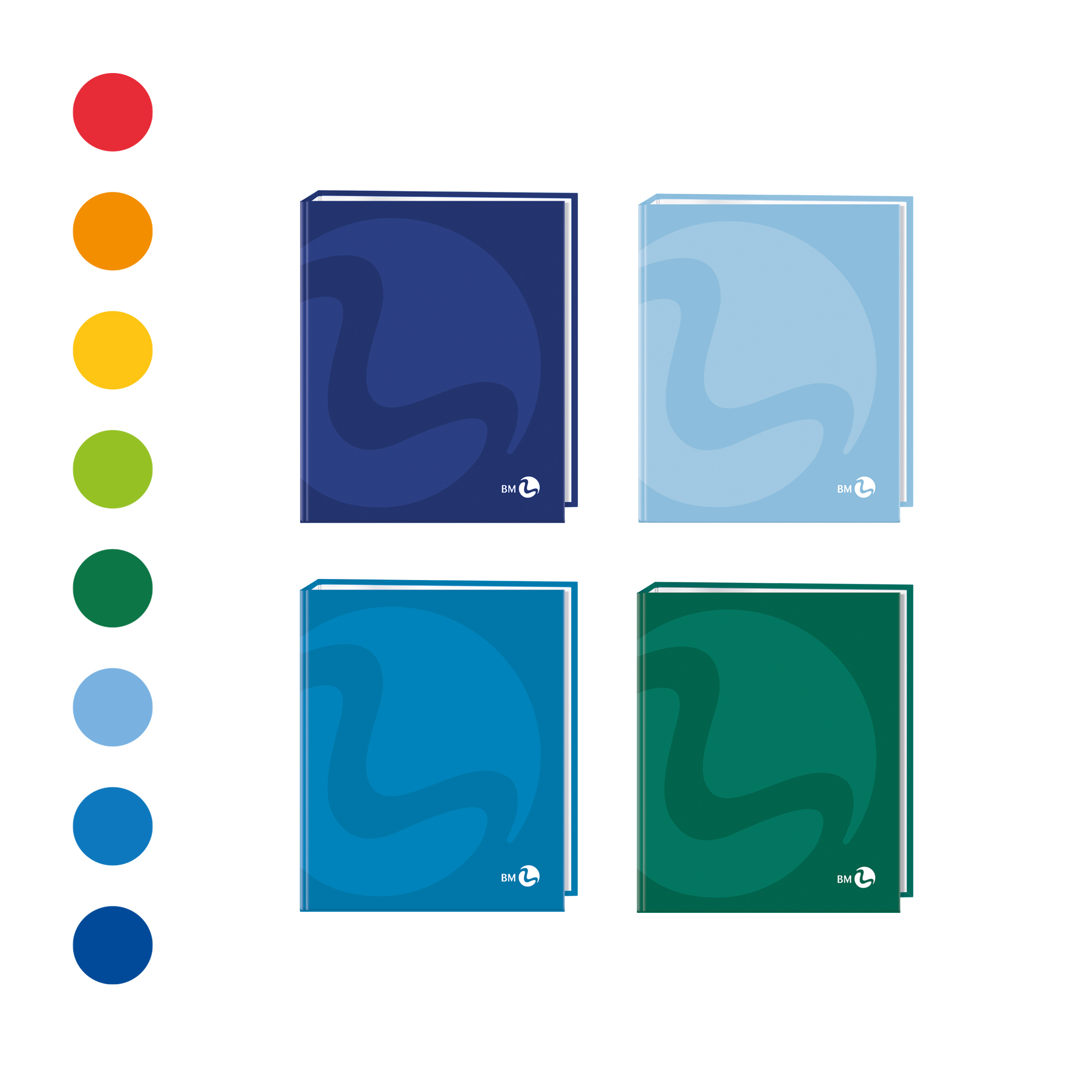 A5 colour ring binders - 5 assorted pieces