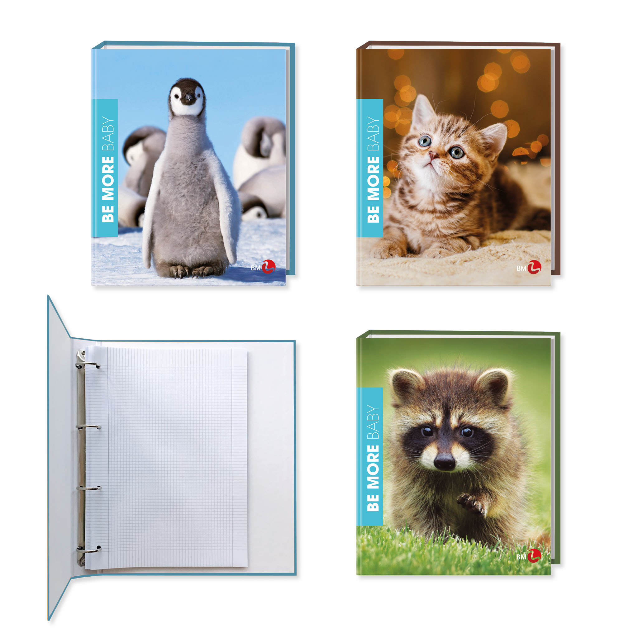 Raccoglitori ad anelli A4 BE MORE BABY - 5 pezzi assortiti outlet