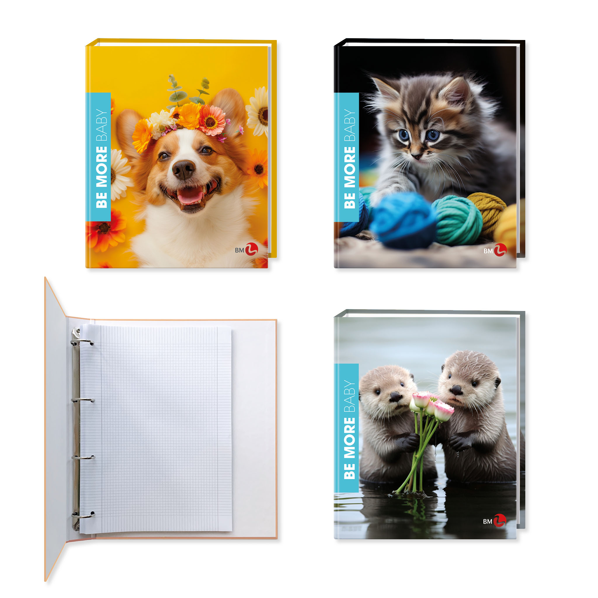 Raccoglitori ad anelli A4 BE MORE BABY - 5 pezzi assortiti outlet