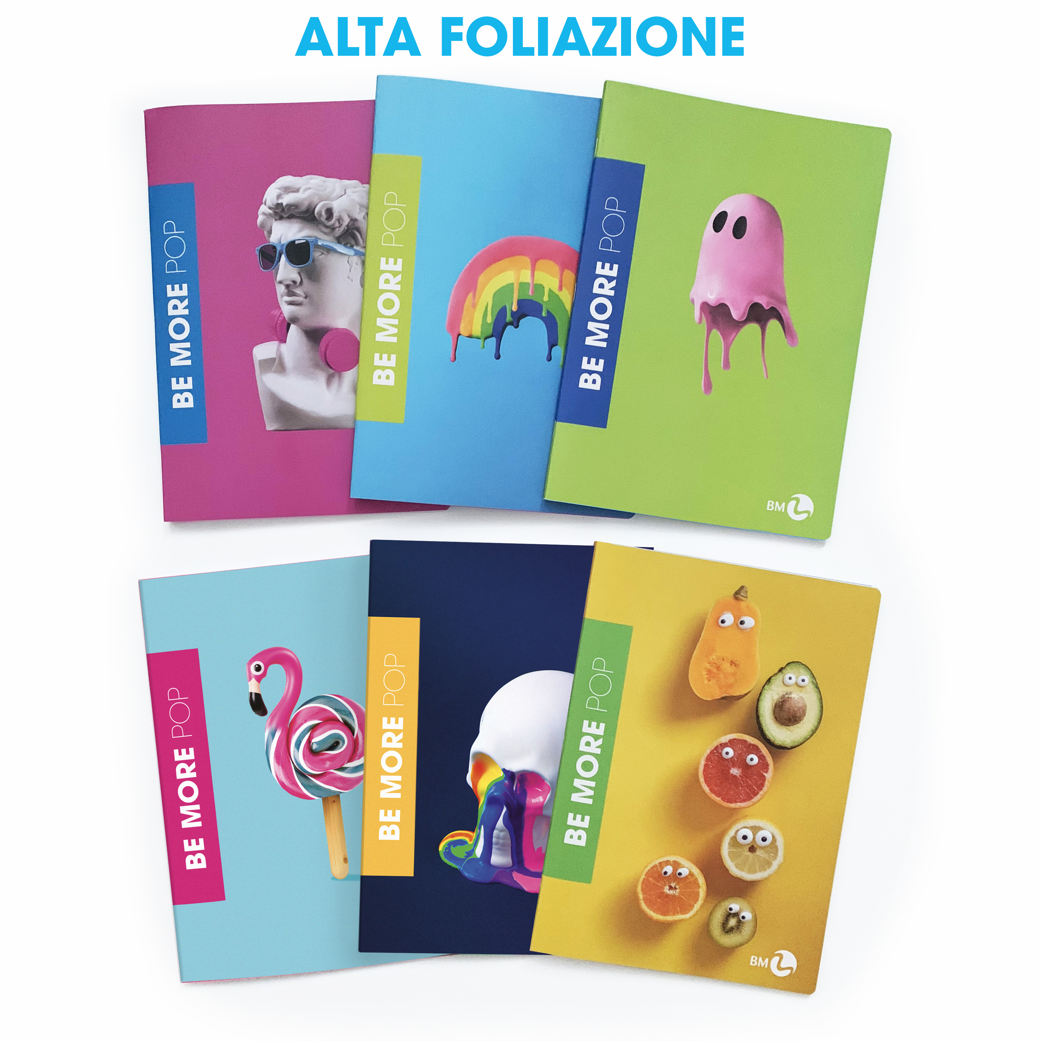 A4 maxi notebooks BE MORE POP 100 gram- 10 assorted pieces
