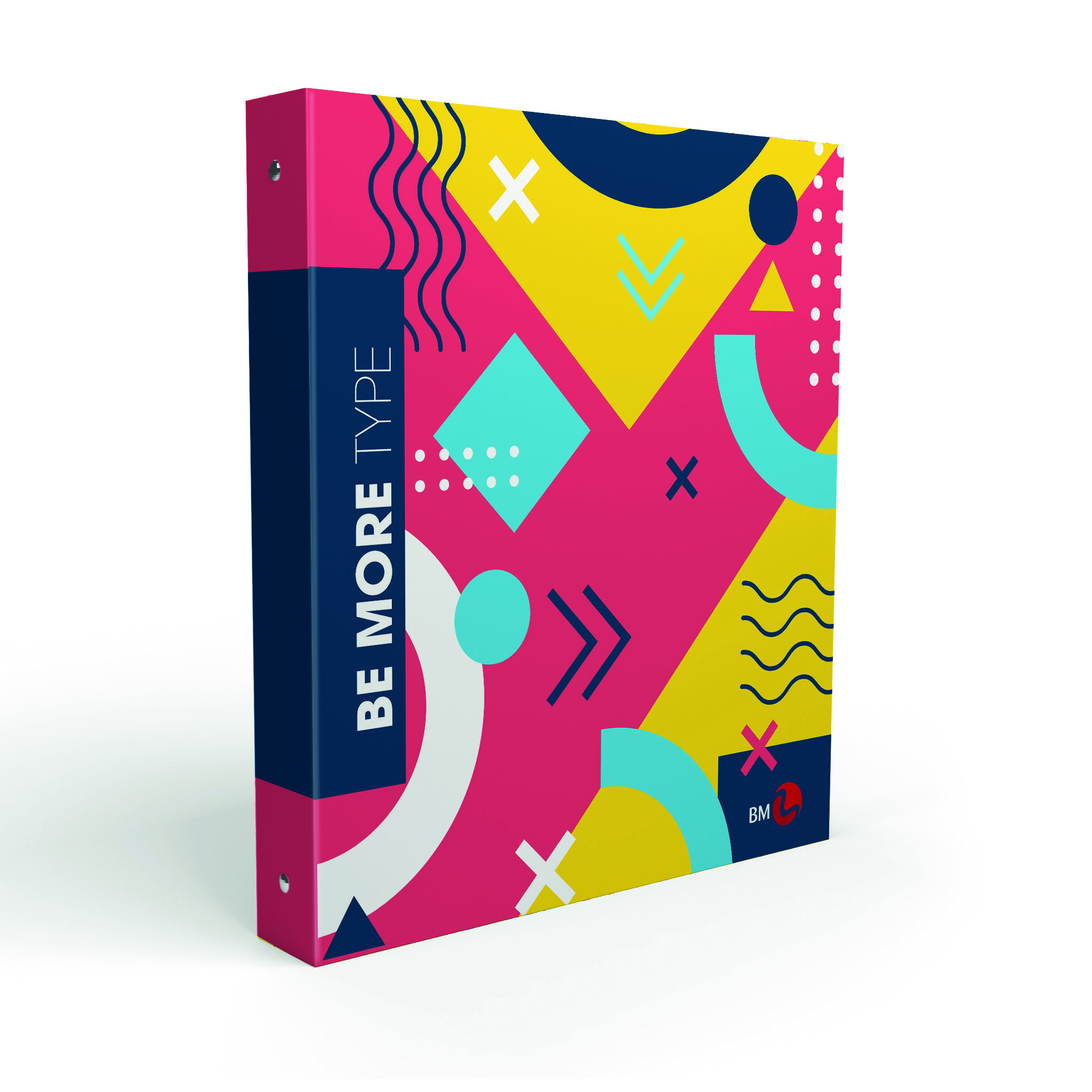 A4 colour ring binders BE MORE TYPE - 5 assorted pieces