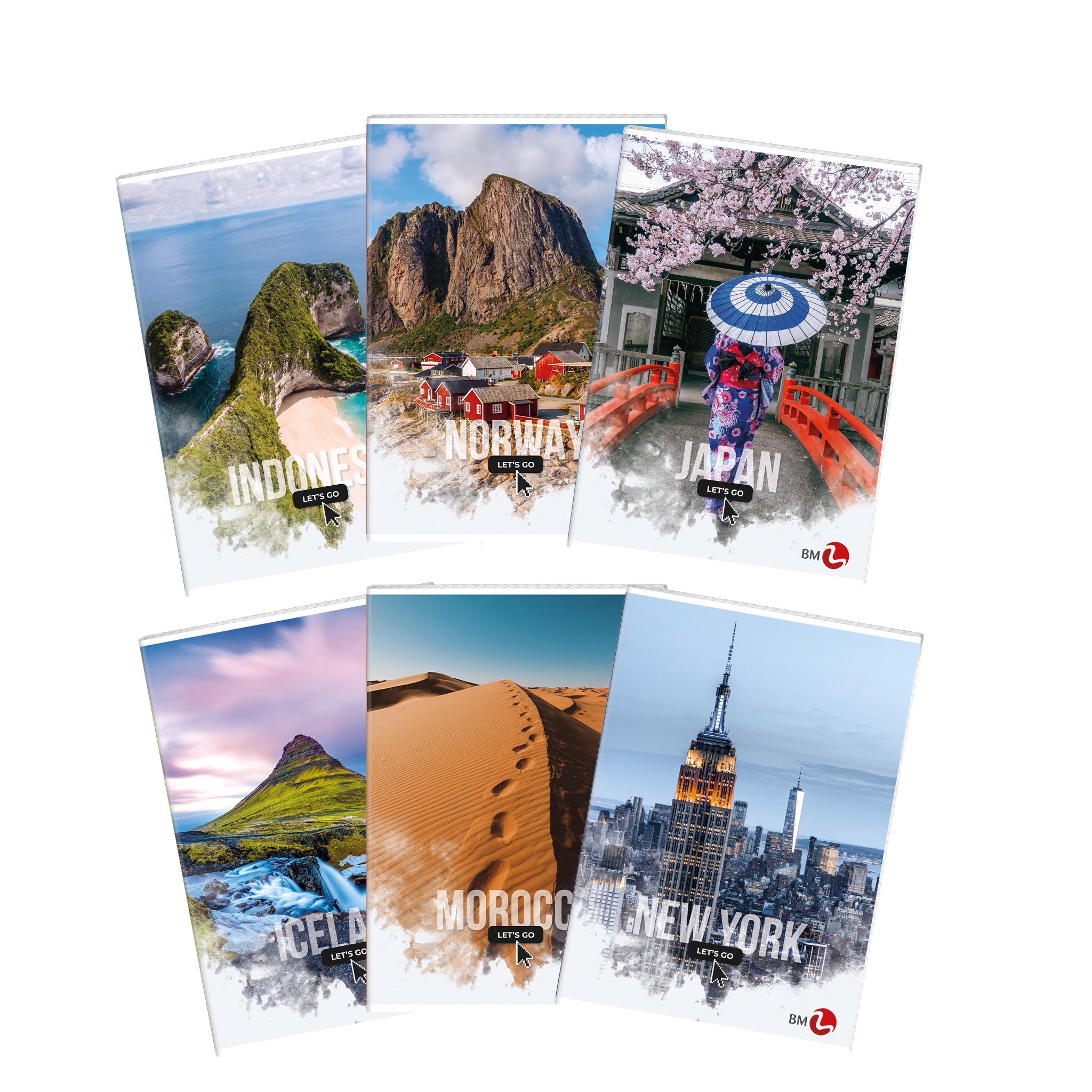 A4 maxi notebooks CITY 80 gram - 10 assorted pieces
