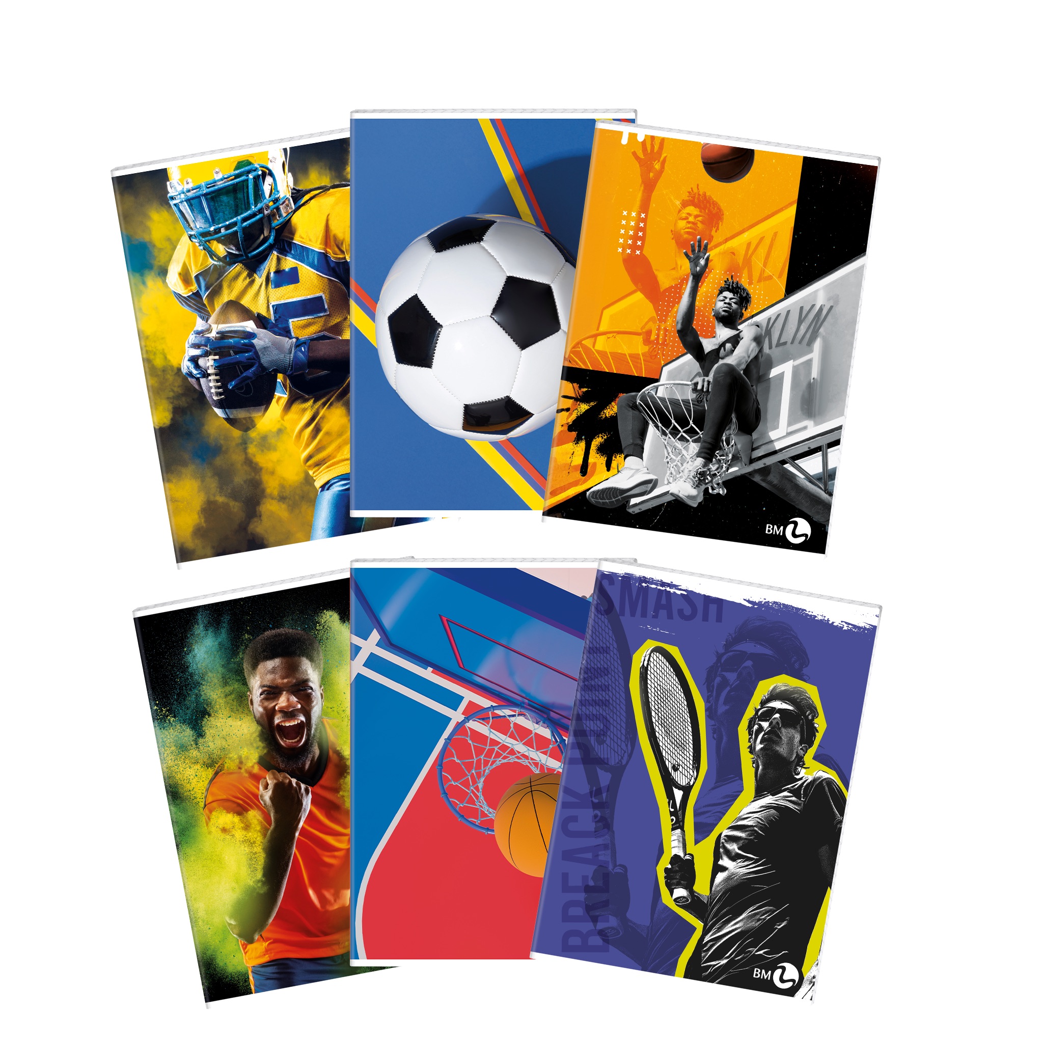 A4 maxi notebooks SPORT 80 gram - 10 assorted pieces