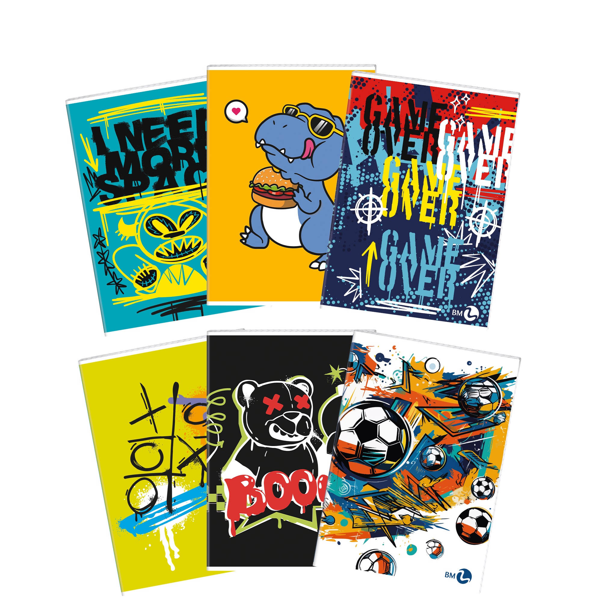 A4 maxi notebooks MIX 1 80 gram- 10 assorted pieces