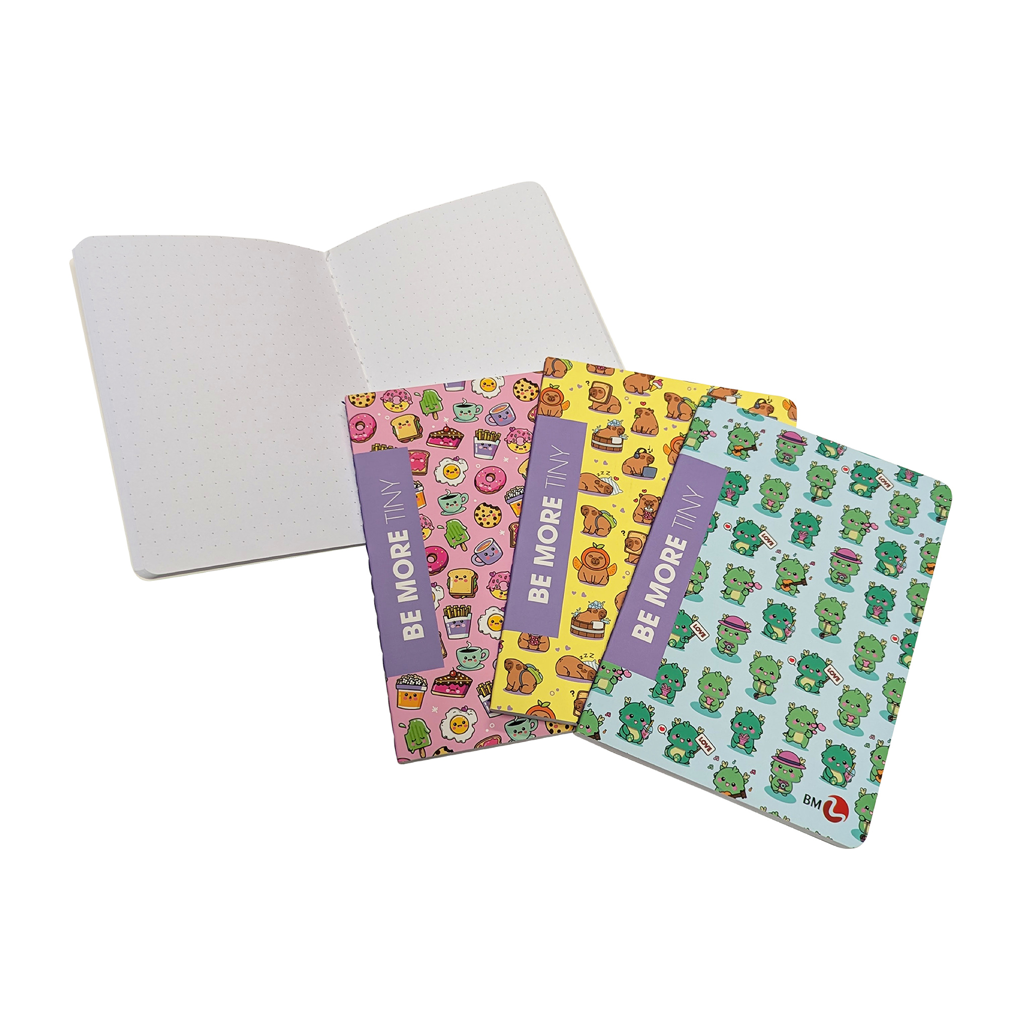 Mini A6 dotted Notebooks BE MORE Tiny - 3 ssorted pieces