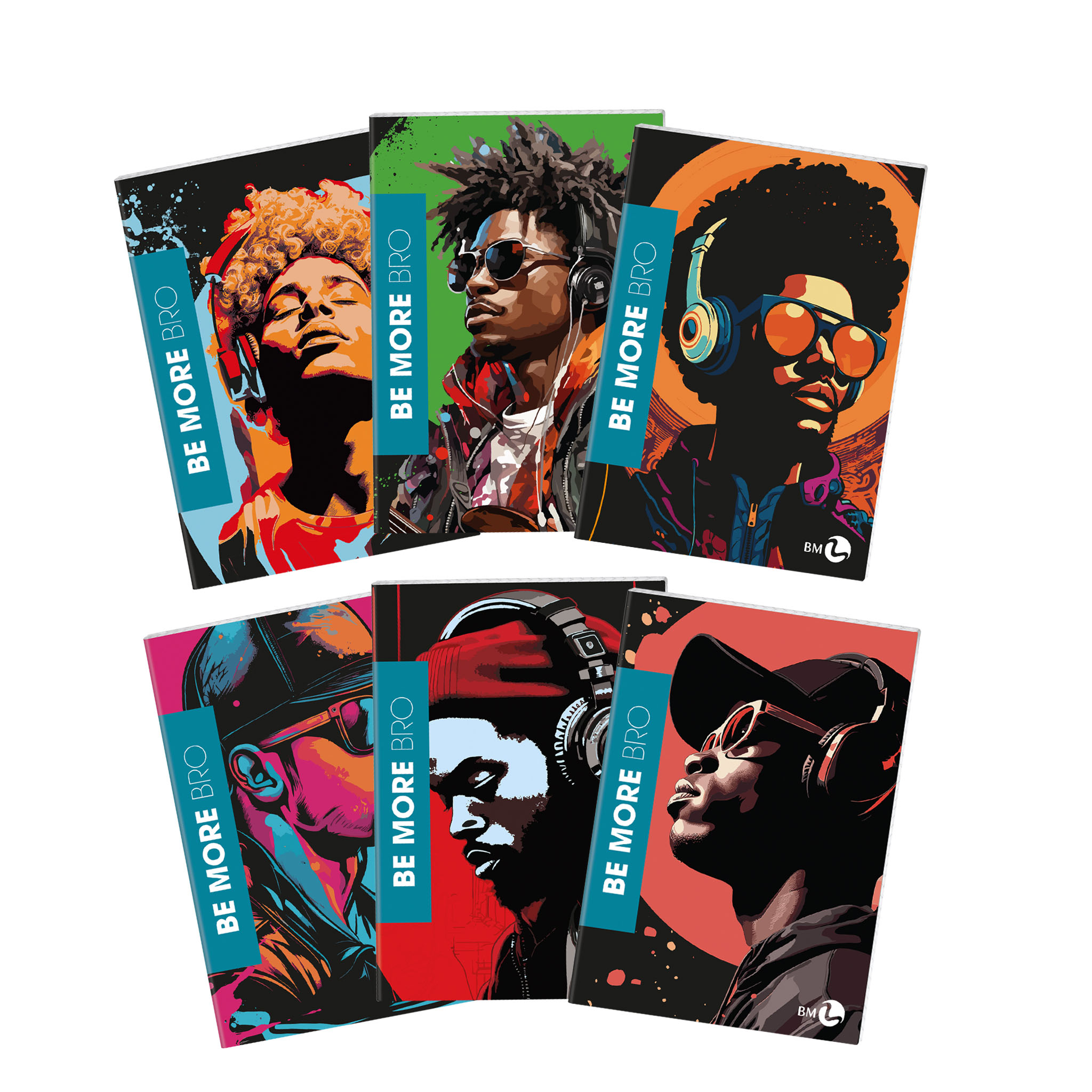 Maxi quaderni A4 BE MORE BRO 100 g. - 10 pezzi assortiti outlet