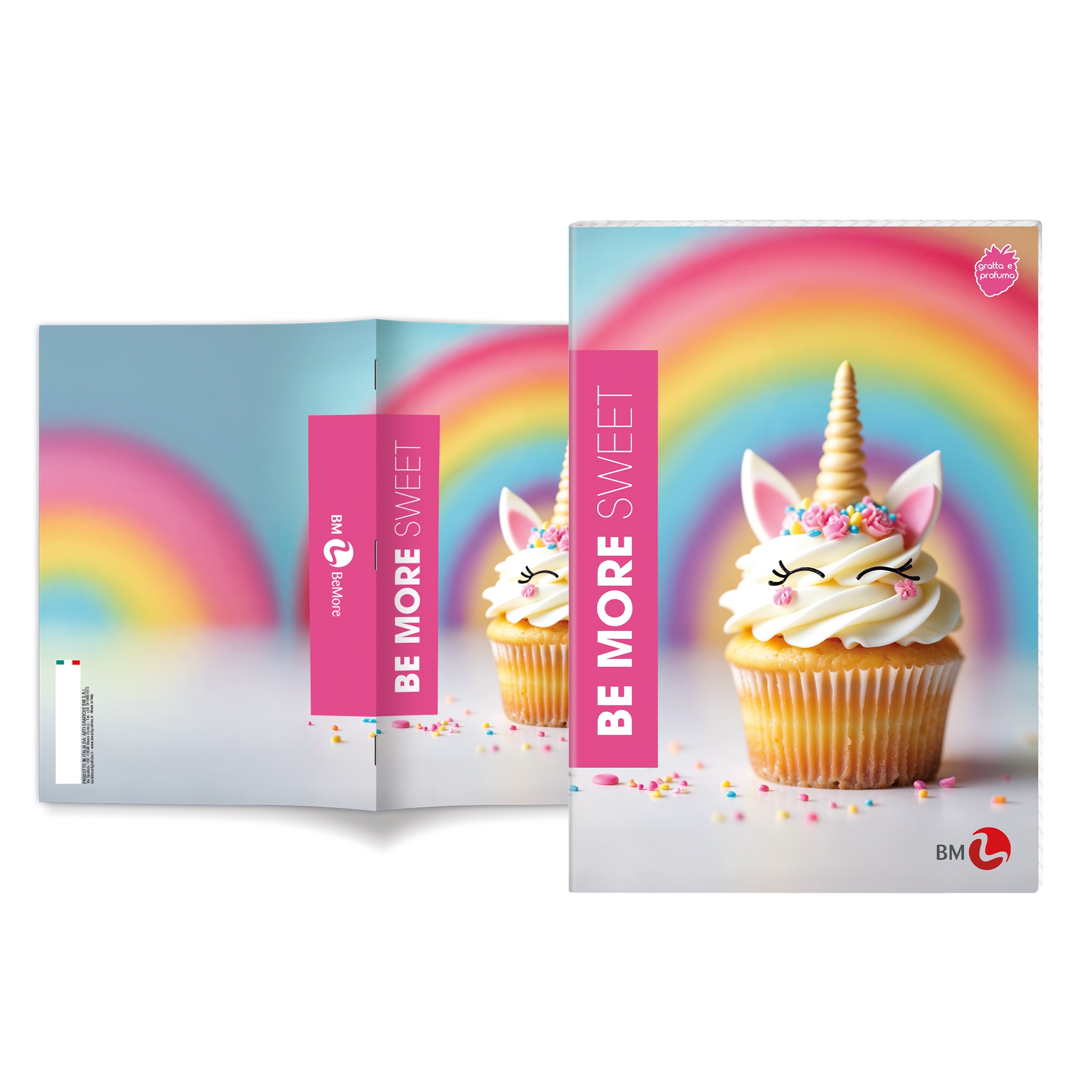 Maxi A4 notebooks with perfume +30% pages BE MORE SWEET – 10 assorted pieces