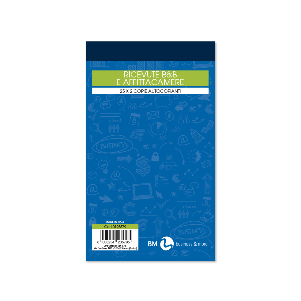 Bed & Breakfast and Room Rental Receipts - 10 pieces