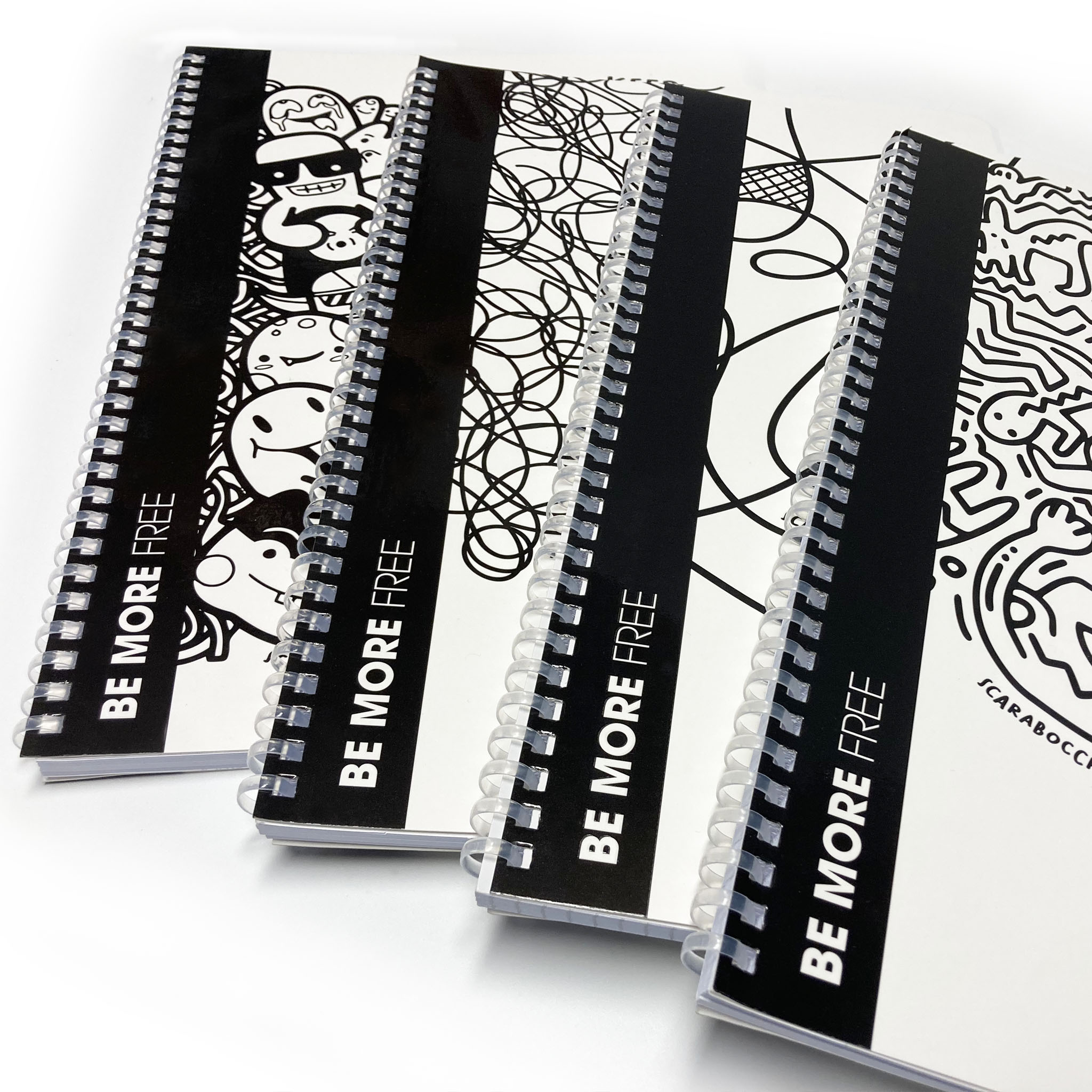 Be More Free - Keep the stress away notebook with soft spiral