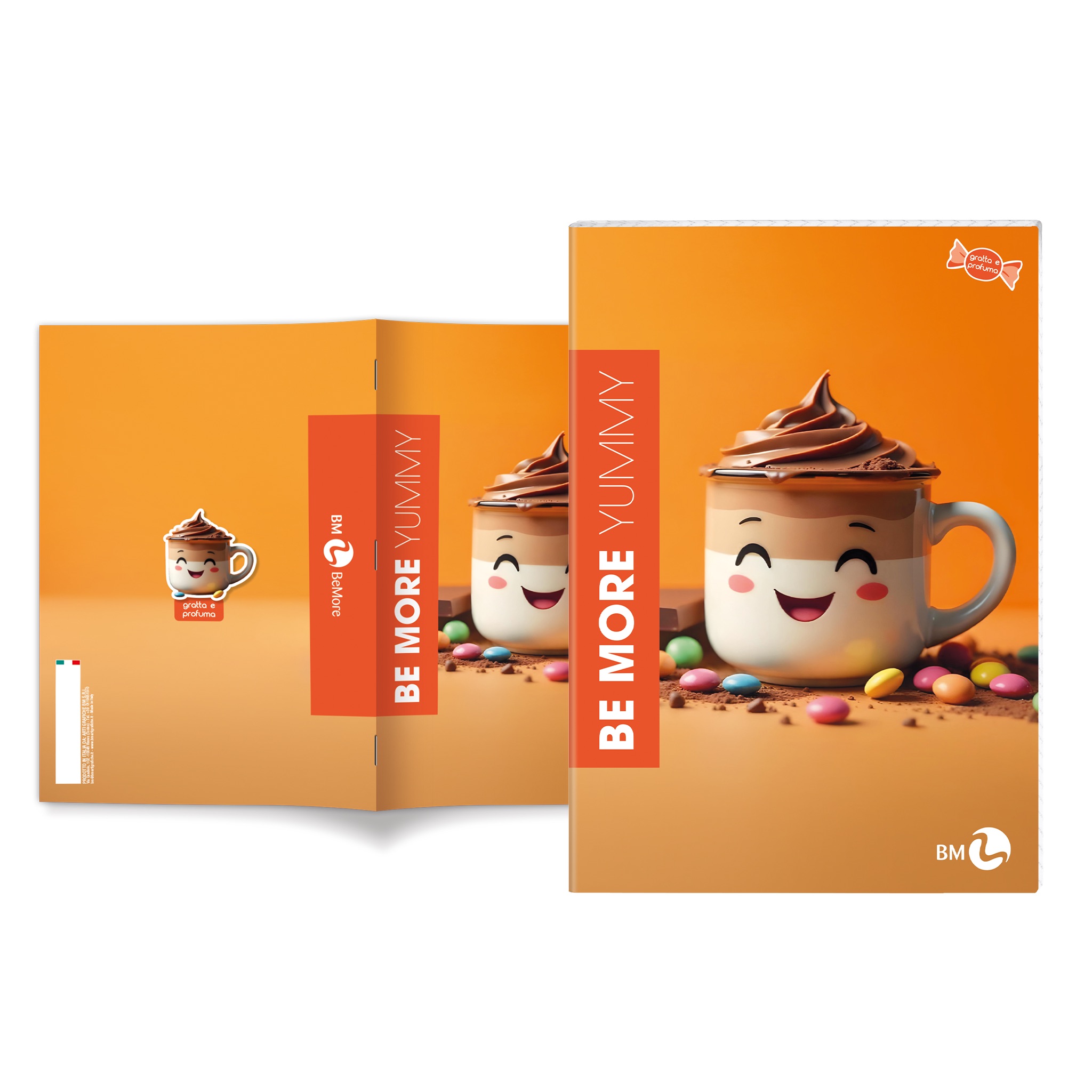 Maxi A4 notebooks with perfume BE MORE YUMMY – 10 assorted pieces