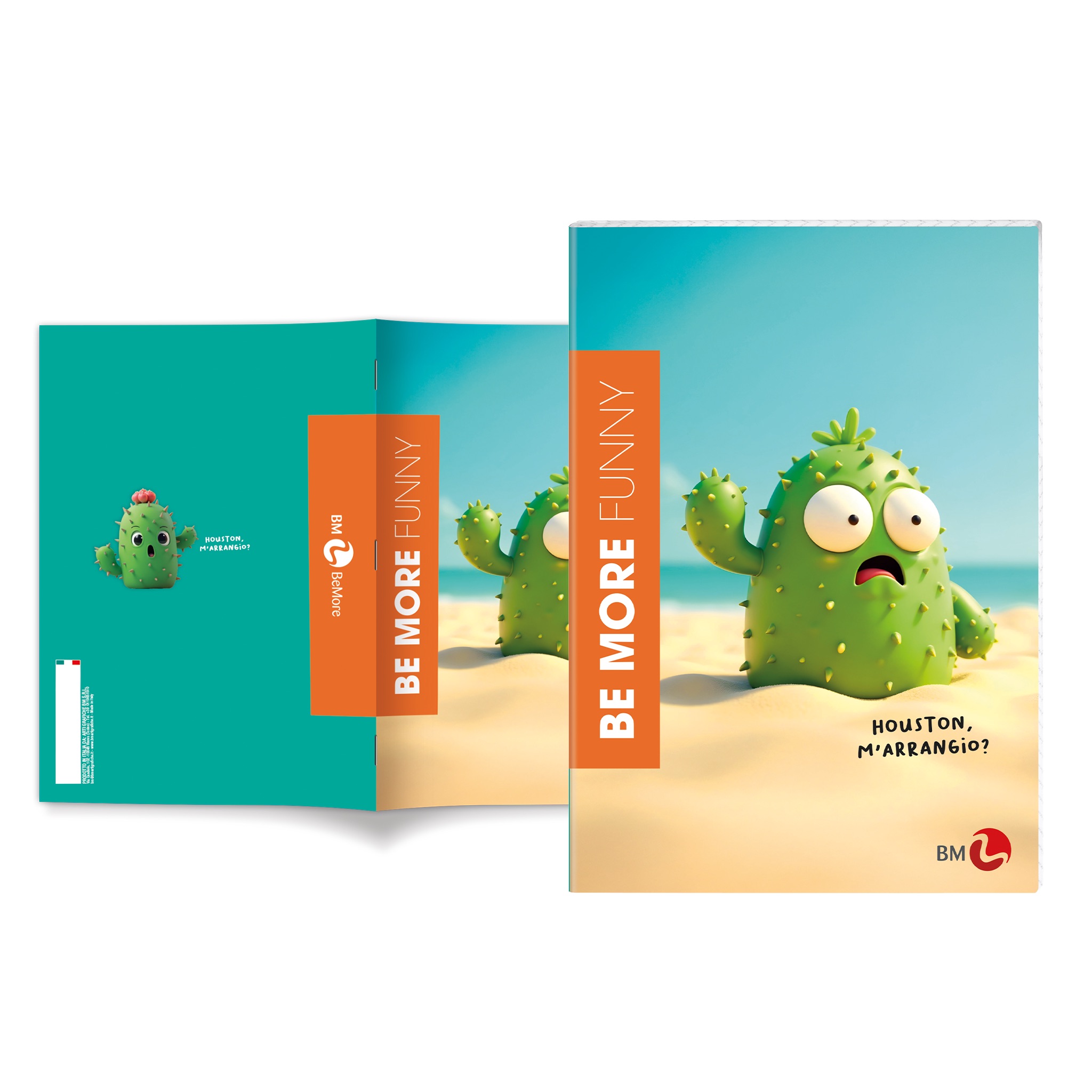 Maxi A4 notebooks with funny phrases BE MORE FUNNY – 10 assorted pieces