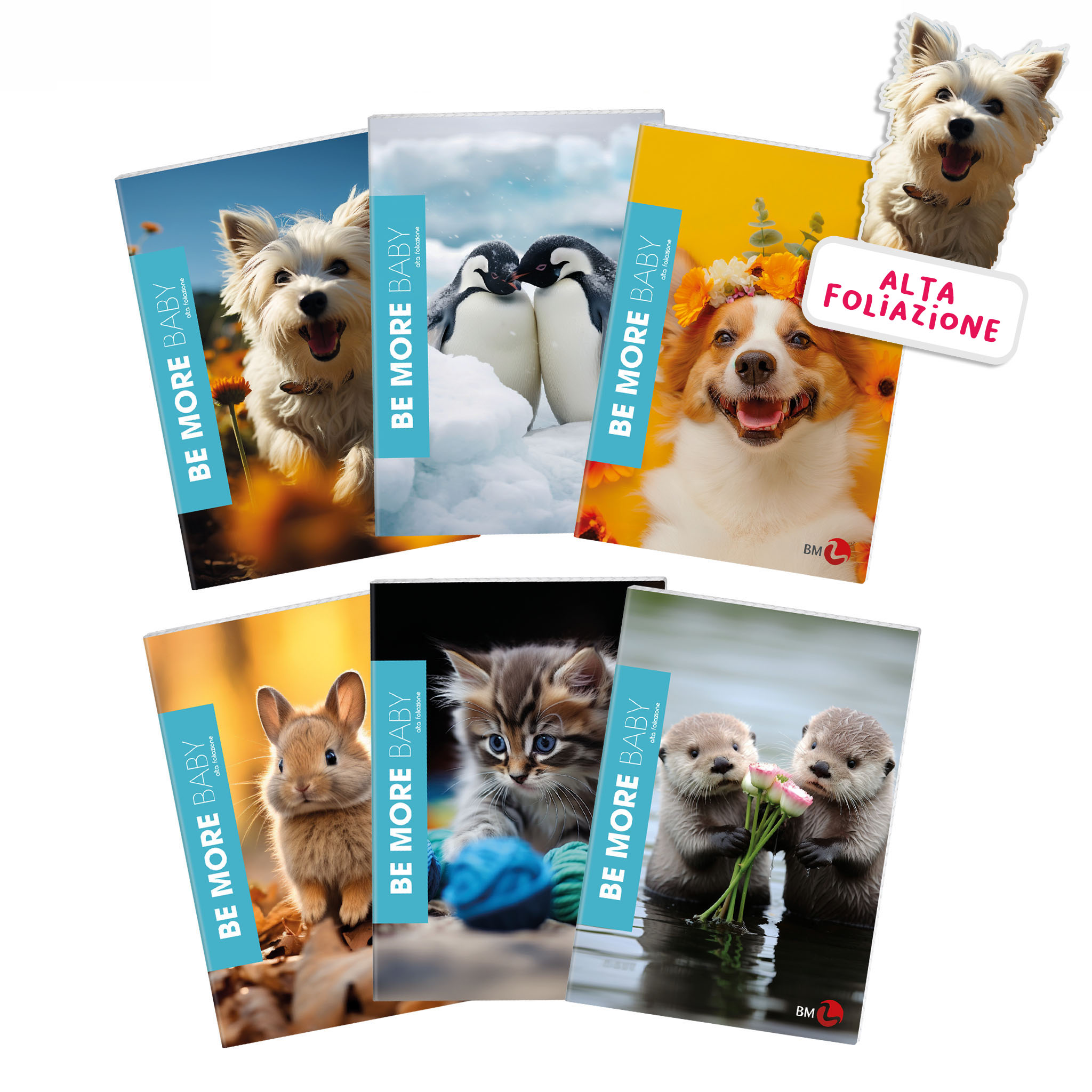 Maxi quaderni A4 BE MORE BABY alta foliazione 100 g. - 10 pezzi assortiti outlet
