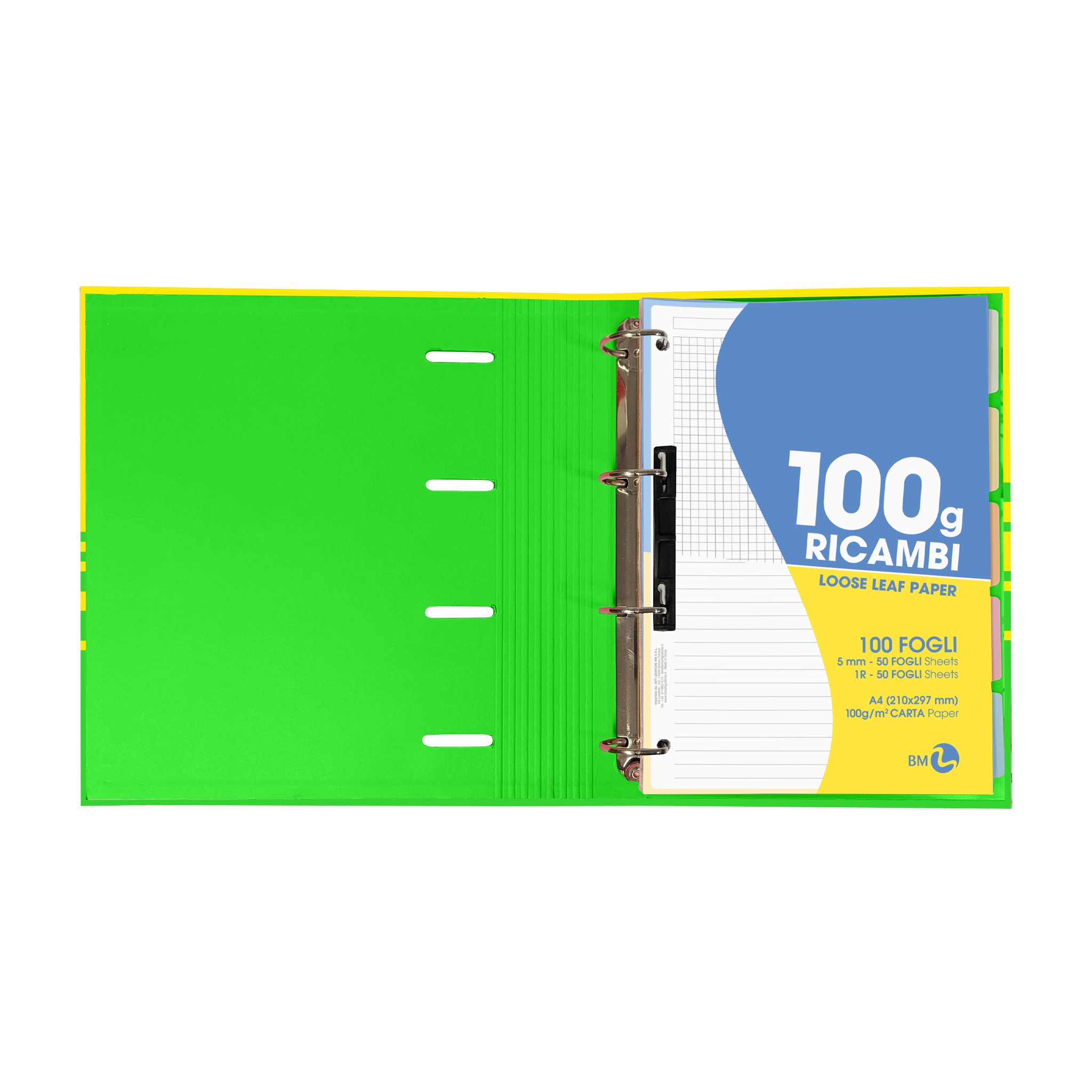Ring4You Fluo - Compact ring binder with elastic band