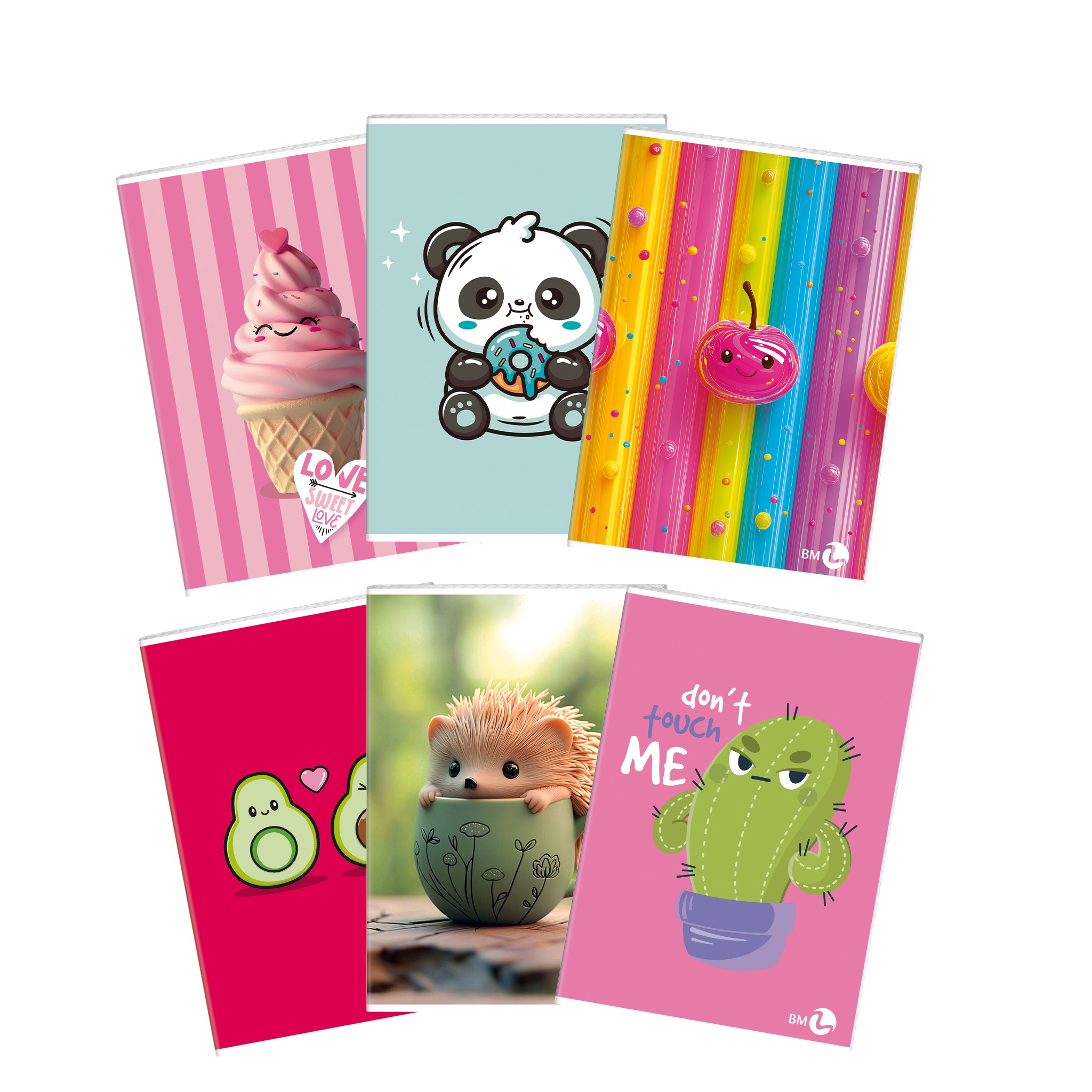 10 A4 Mixed Notebooks - 6 Mixed 4 Patterns