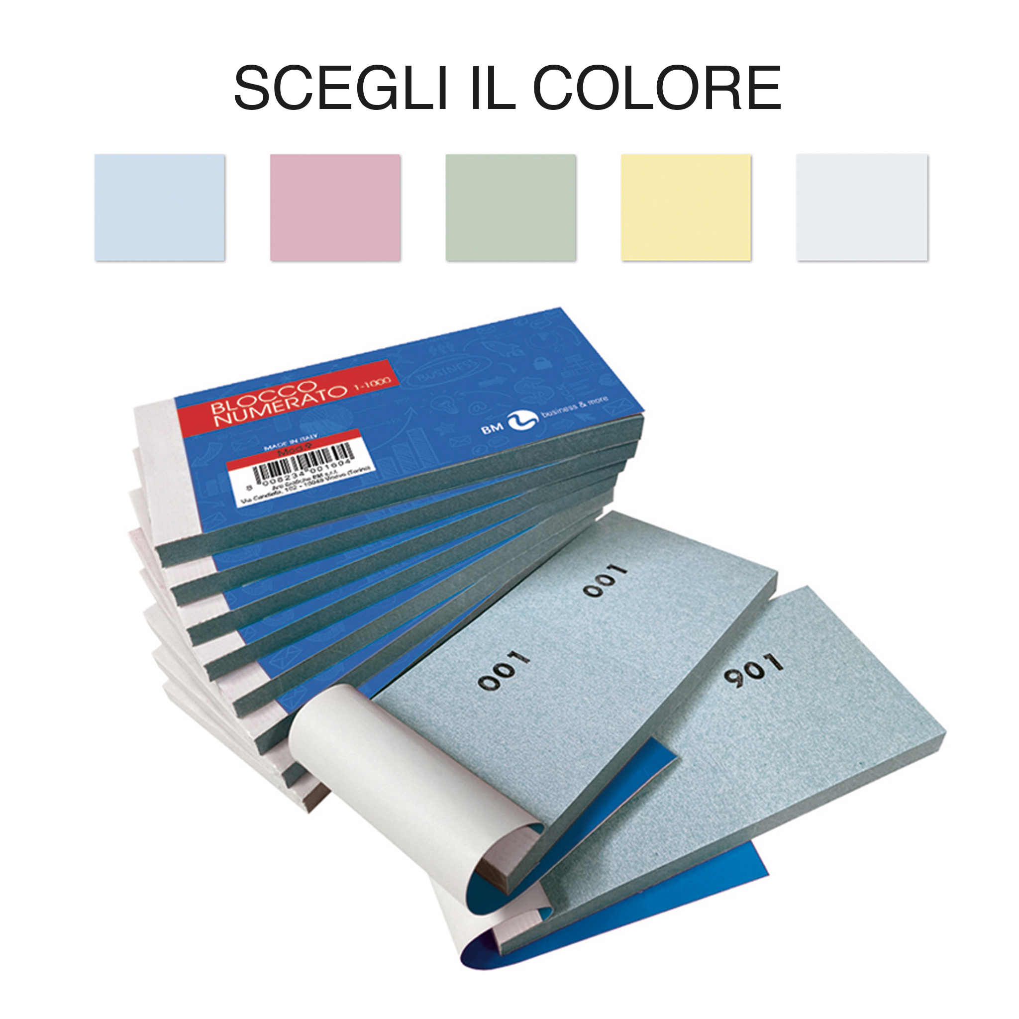 Blocchi numerati da 1 a 1000 - 1 serie con numerazione da 1 a 1000