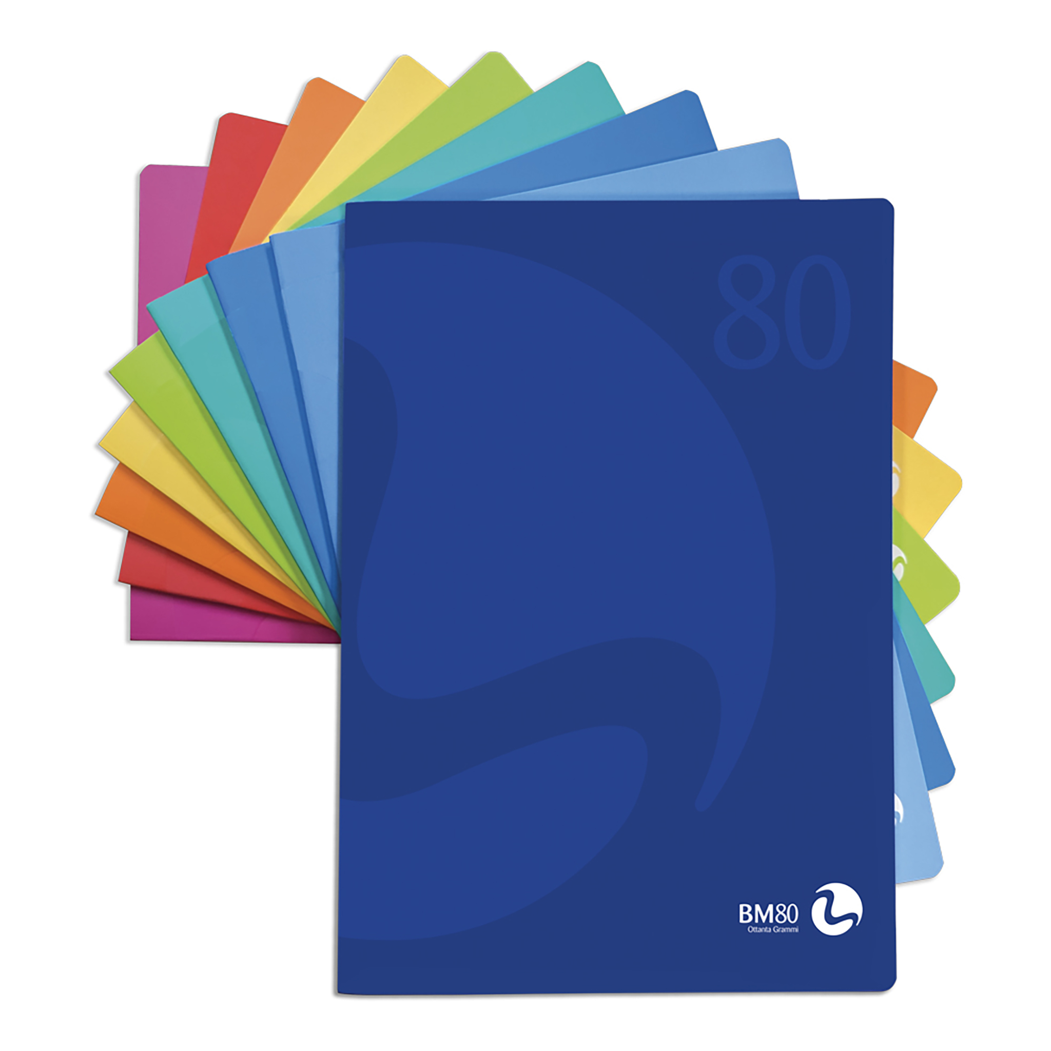 A4 maxi notebooks COLOR 80 - 12 assorted pieces