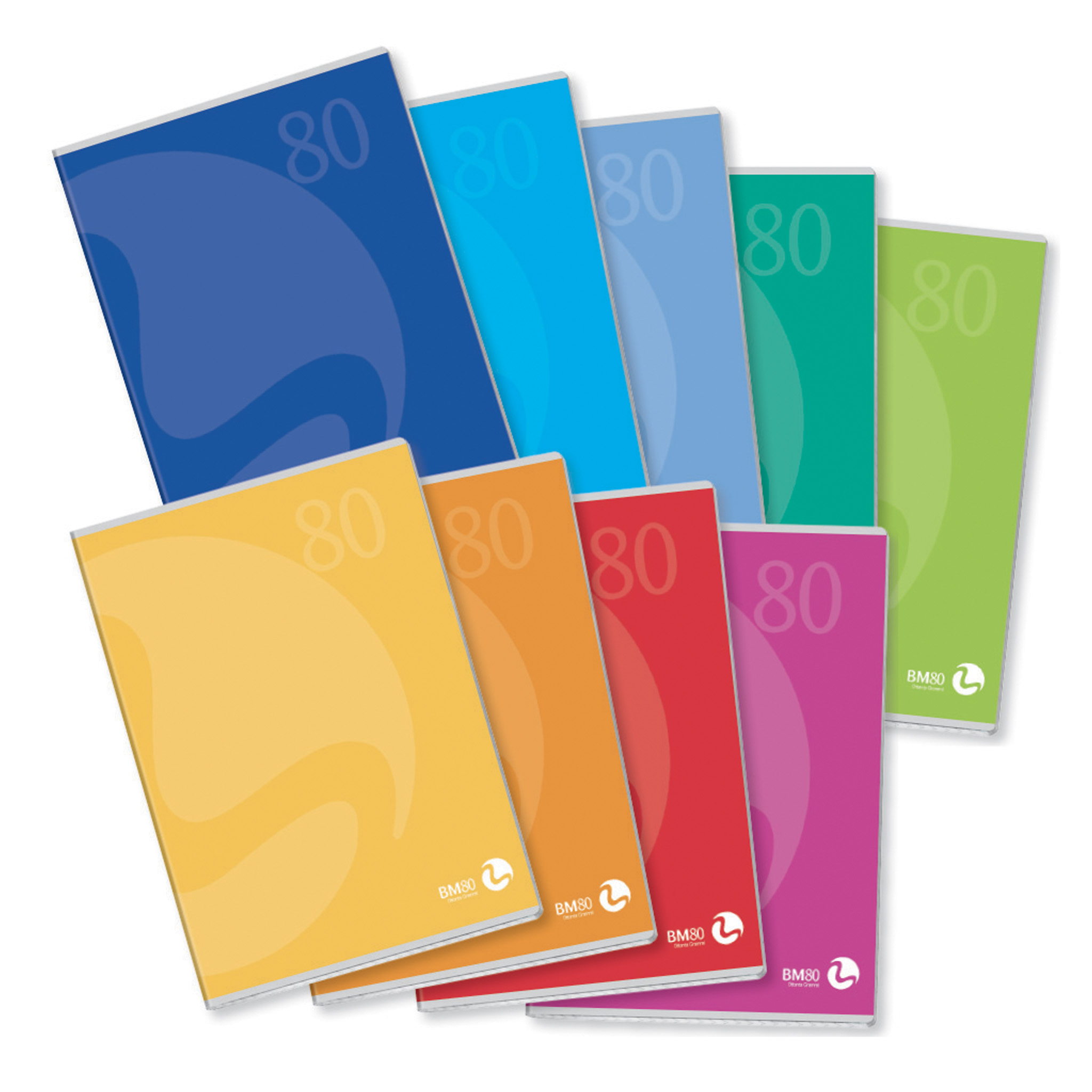 A4 maxi notebooks COLOR 80 - 12 assorted pieces