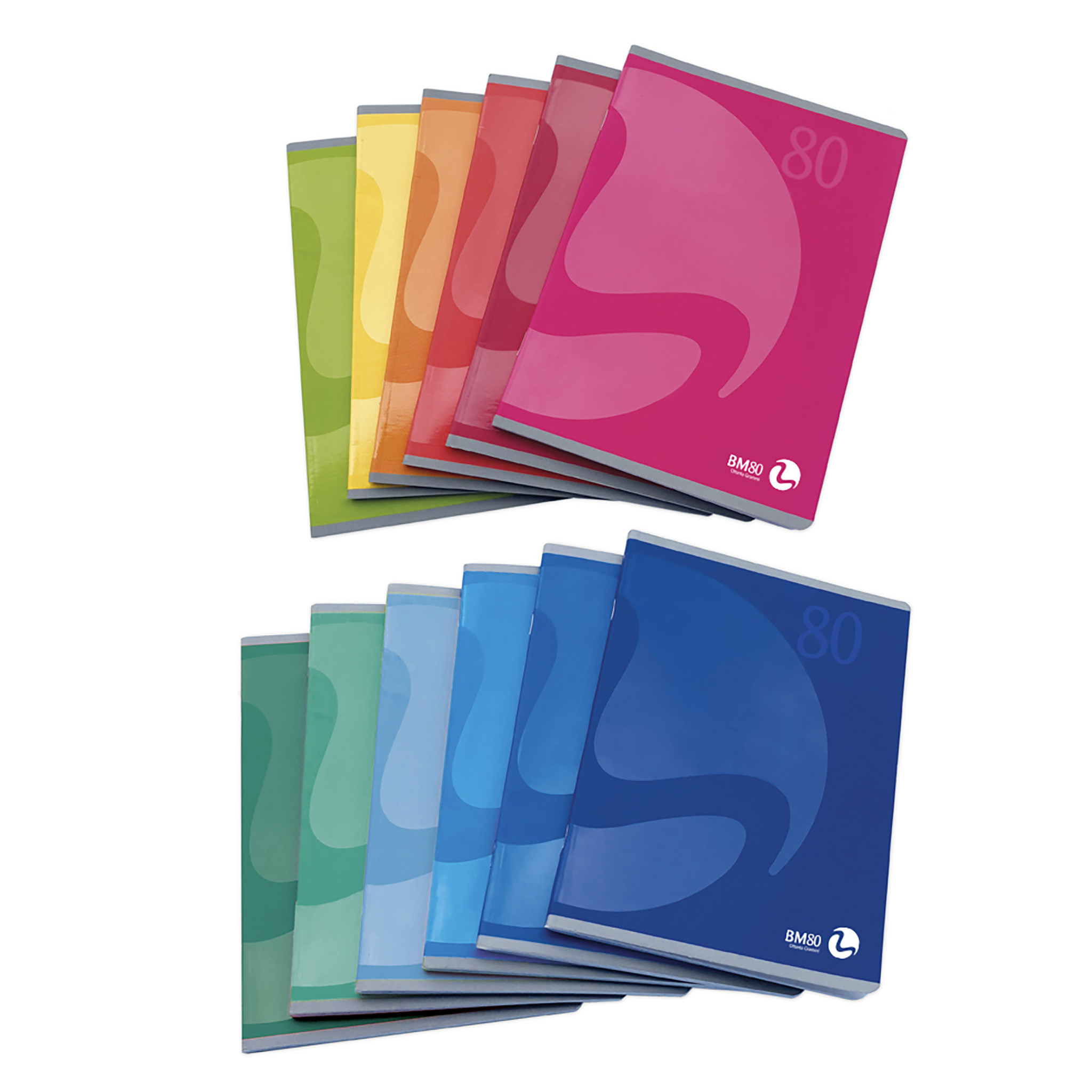 A5 notebooks COLOR 80 - 12 assorted pieces