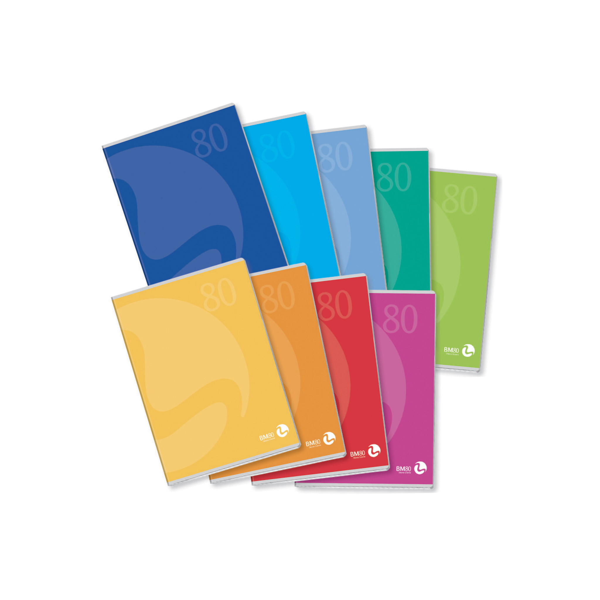 A5 notebooks COLOR 80 - 12 assorted pieces