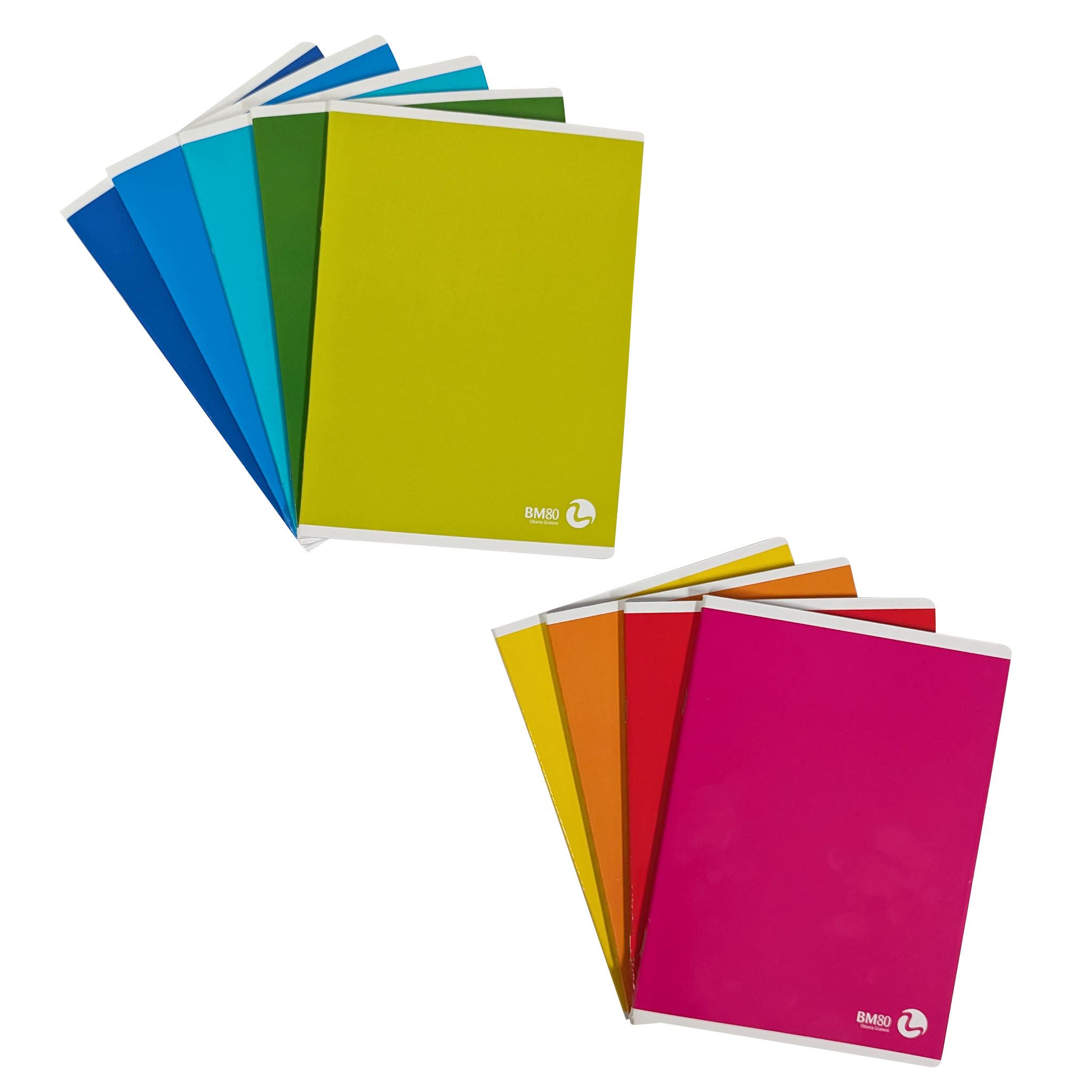 A5 notebooks COLOR BASIC 80 - 10 assorted pieces