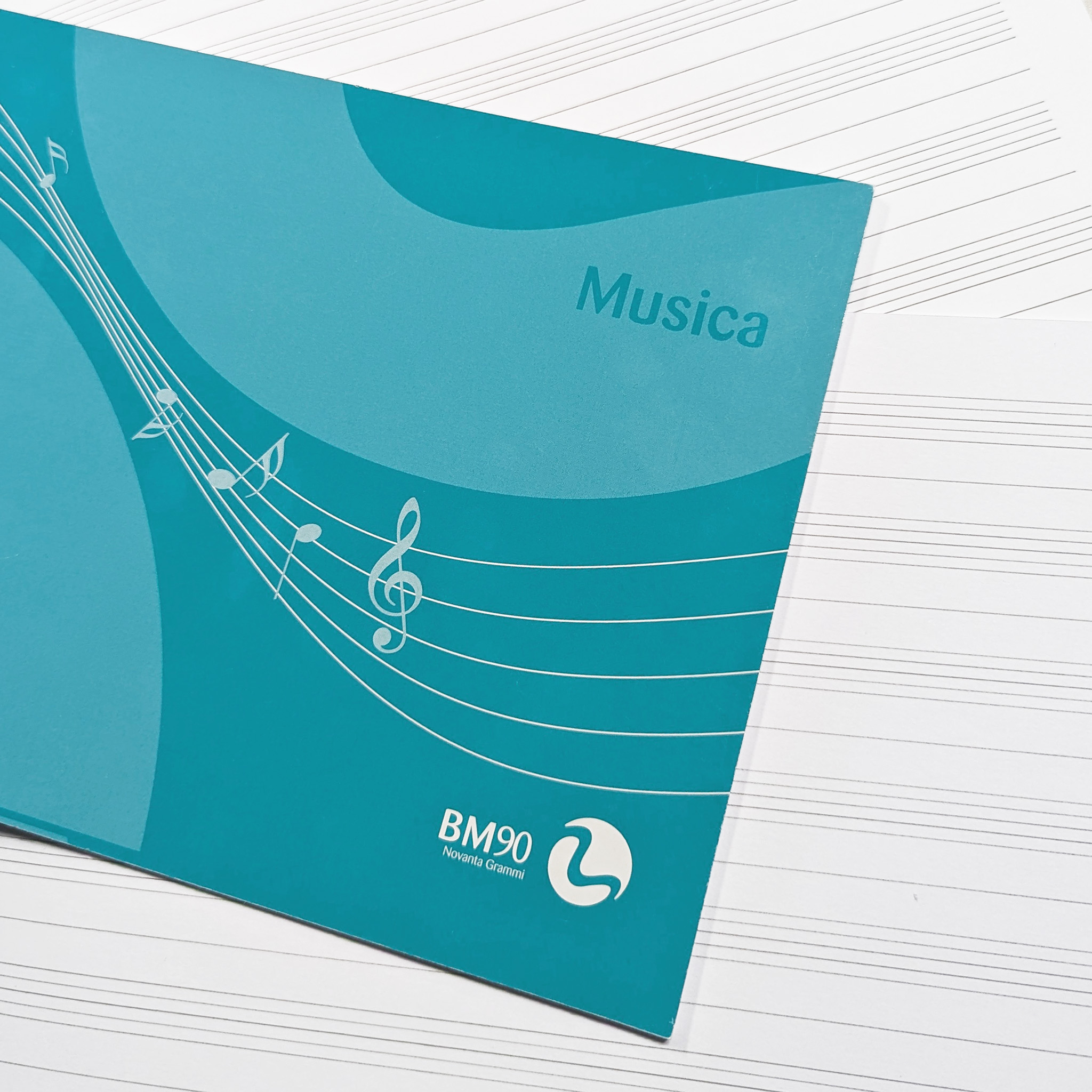 Music paper 17x24 cm 16 sheets - 10 pieces